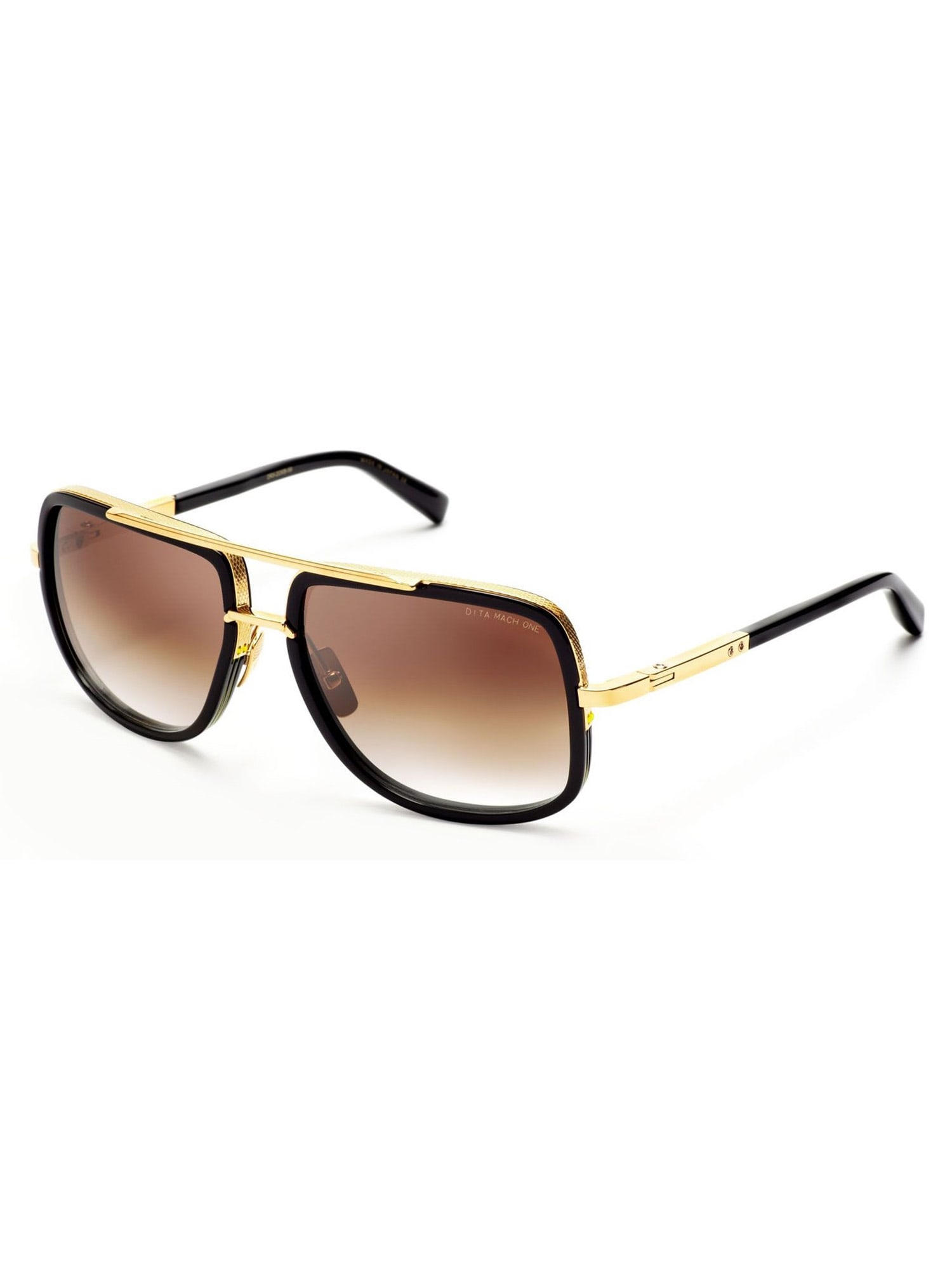 Shop Dita Drx/2030b/59 Mach One Sunglasses In K Gold_black