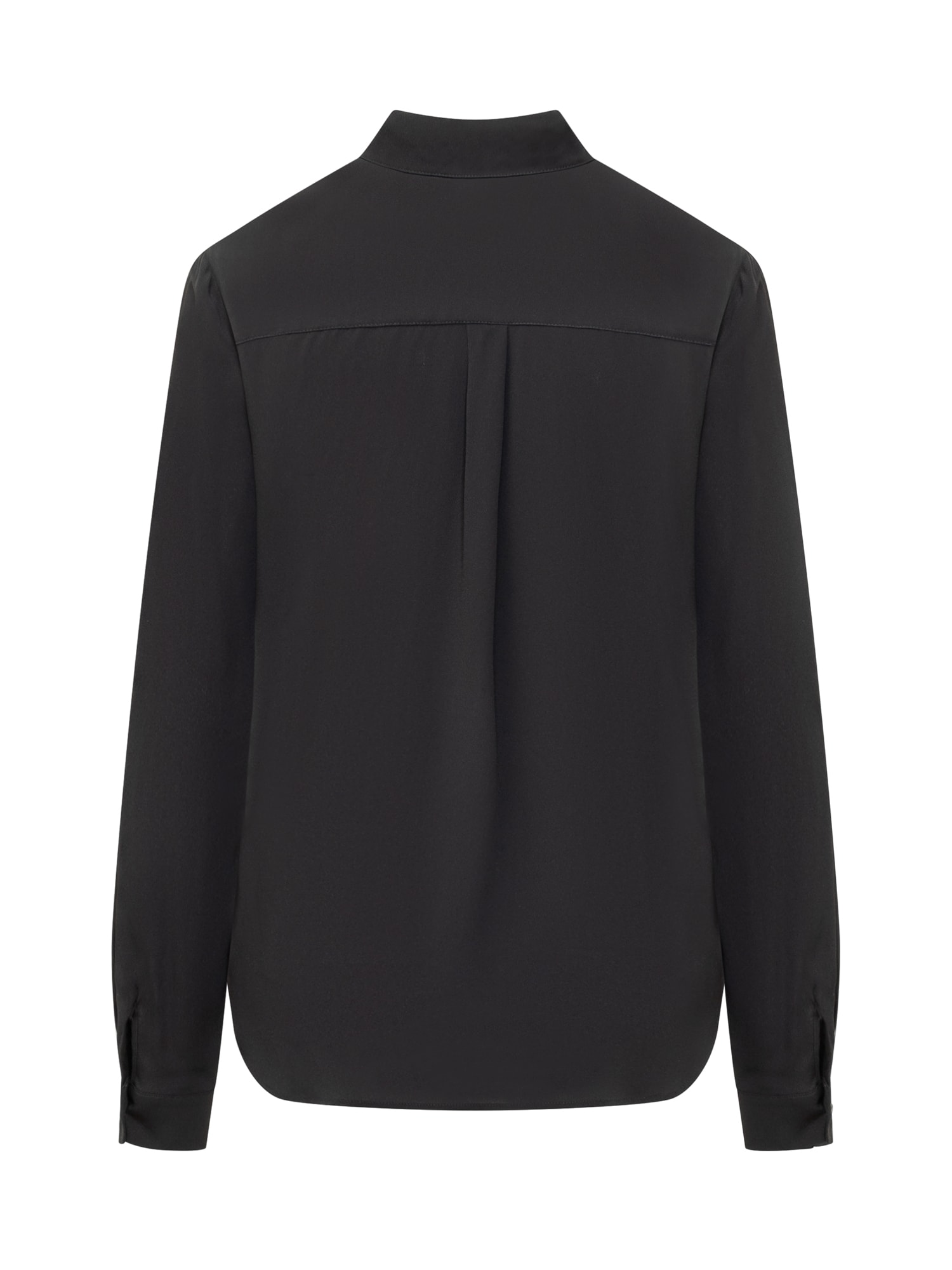 Pinko High-low Hem Buttoned Shirt In Nero Limousine