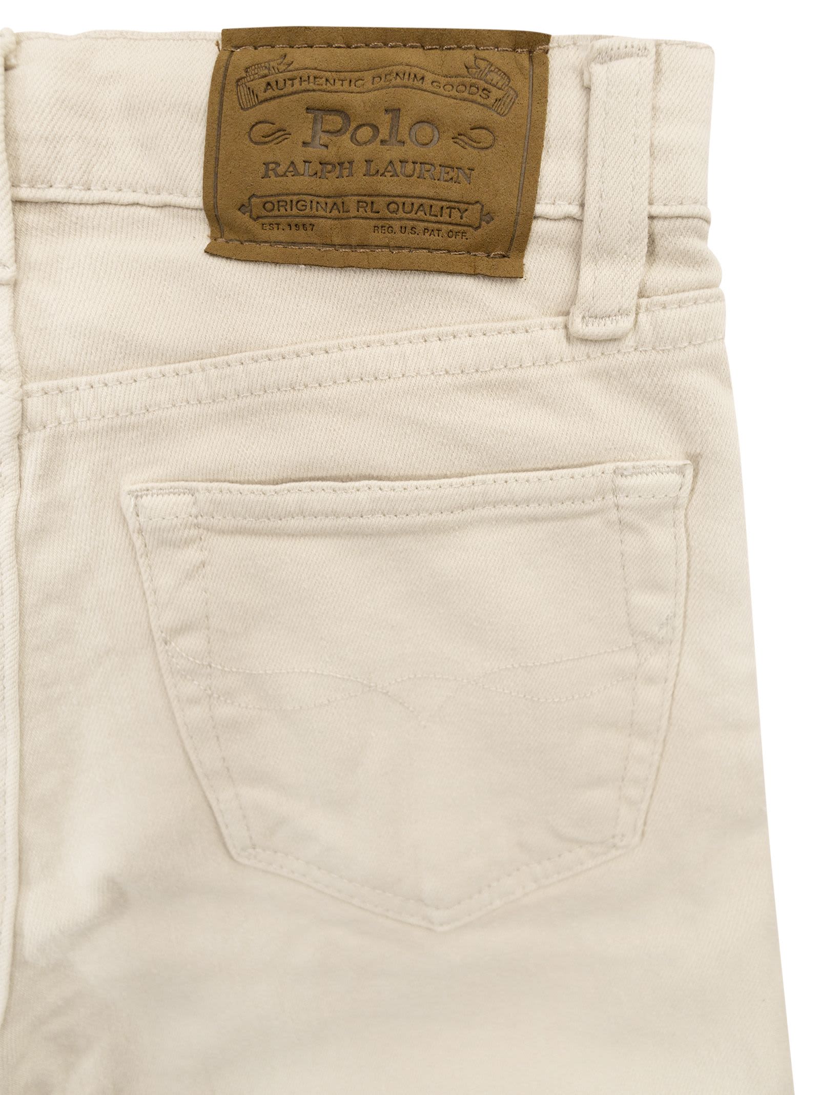Polo Ralph Lauren Sullivan Jeans Slim Stretch In Cream