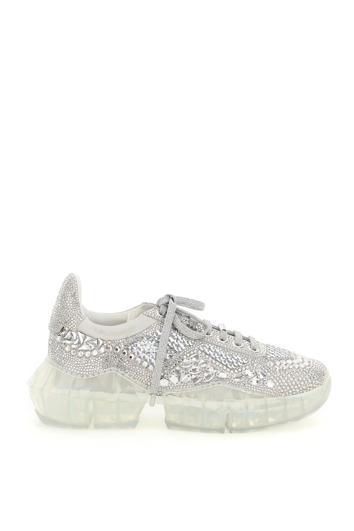 Buy Jimmy Choo Diamond F Sneakers With Crystals online, shop Jimmy Choo shoes with free shipping