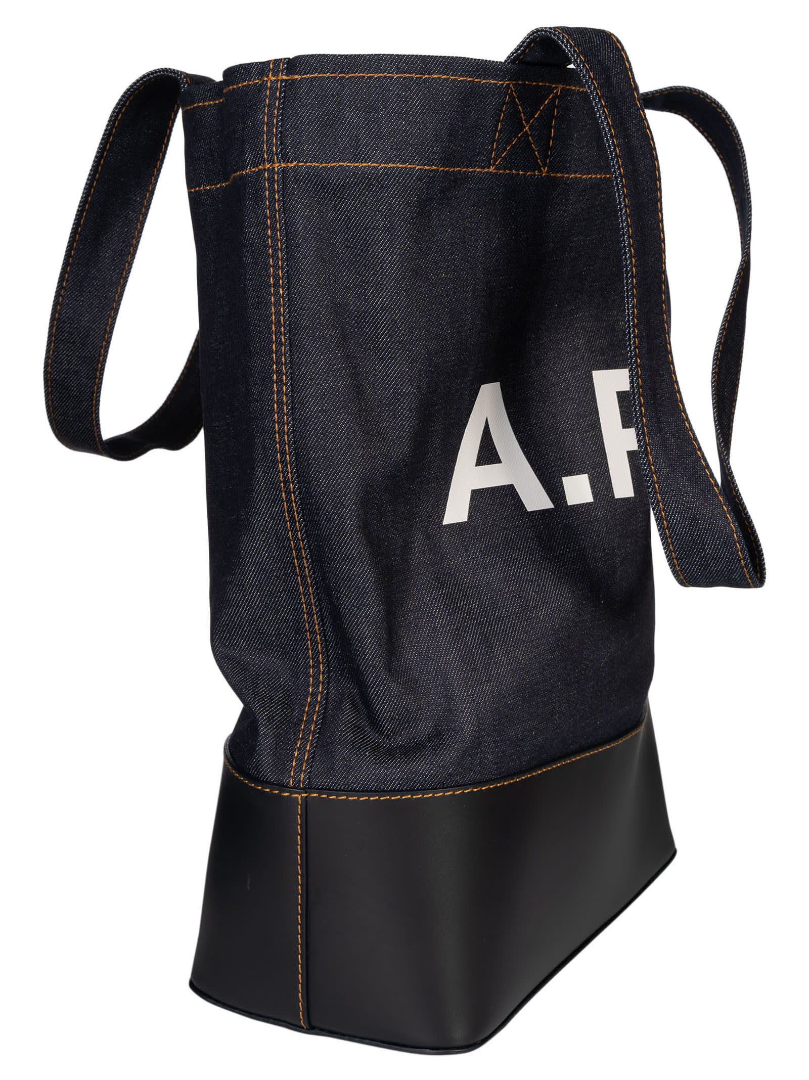 Apc Entire Studios Black Cotton Oversize T-shirt In Blue