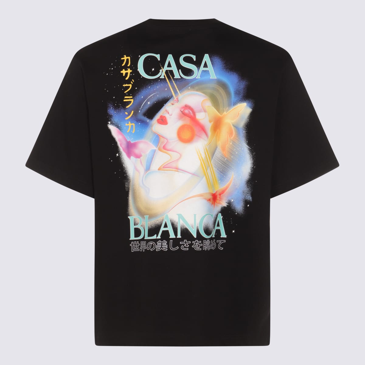 Casablanca Round Neck T-shirt In Black