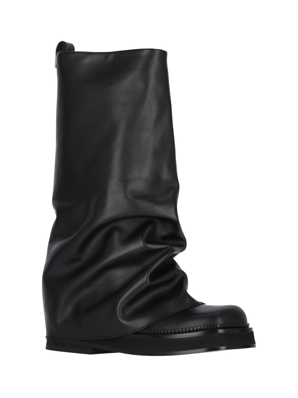 Attico Robin Combat Boots In Black