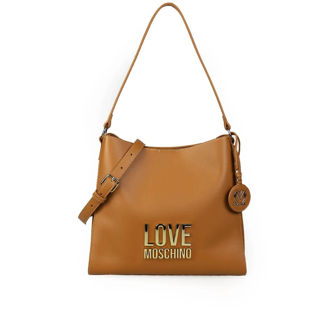 Love Moschino Bonded Light Brown Gold Shoulder Bag
