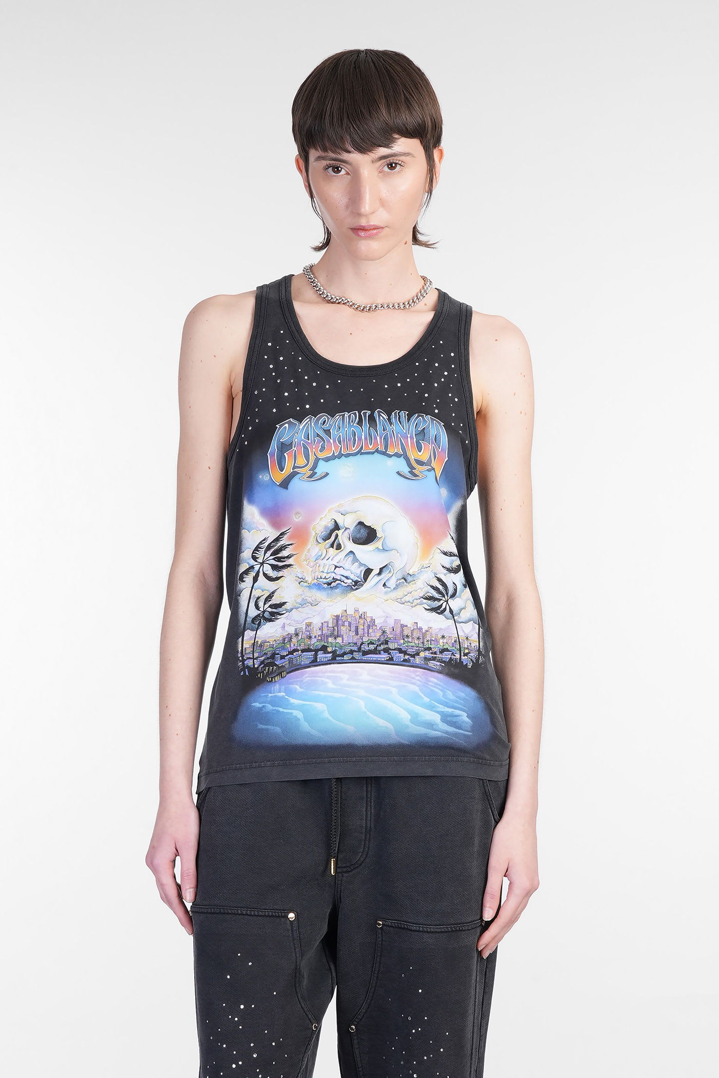 Topwear In Black Cotton