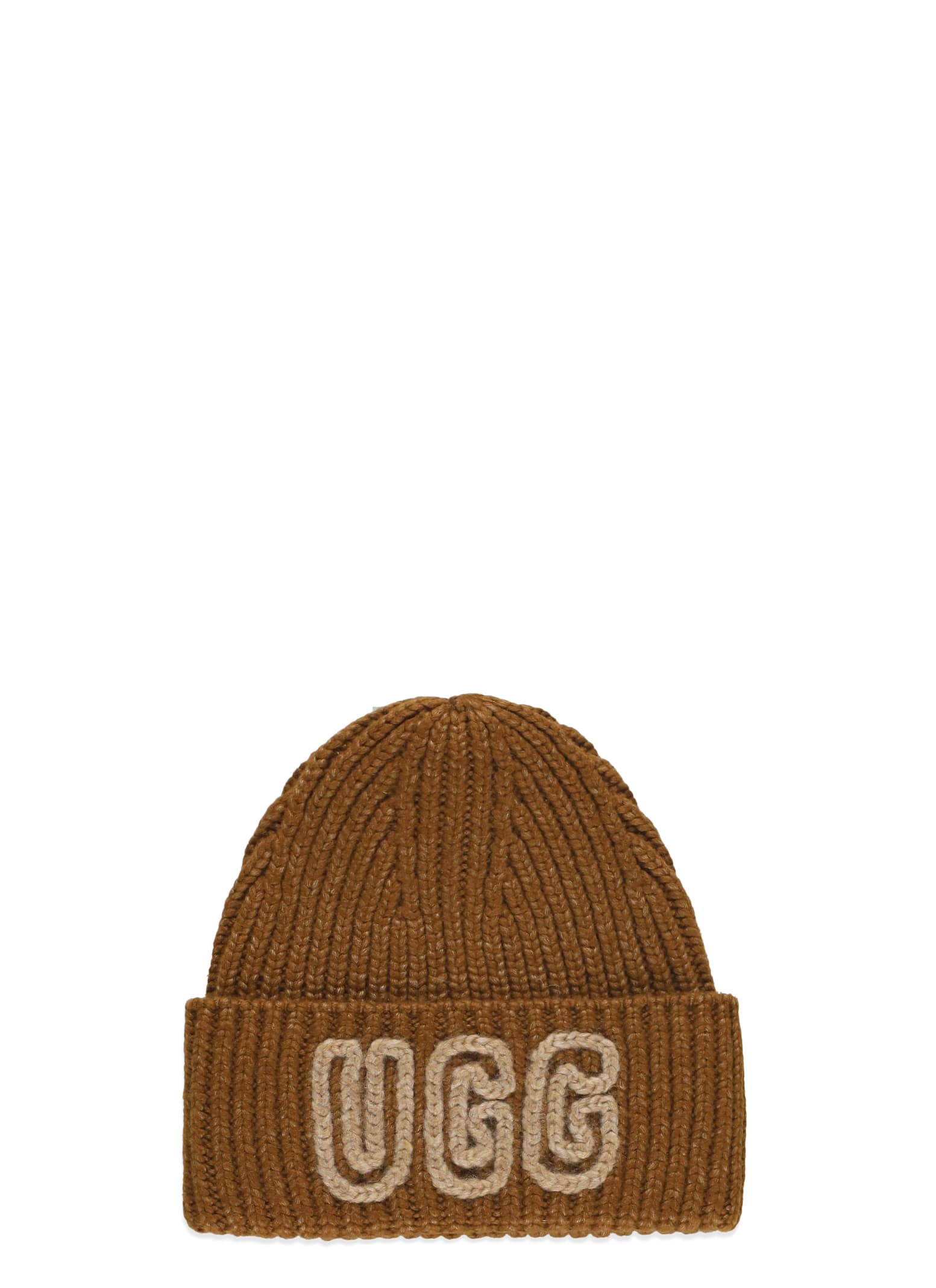 Ugg Chunky Rib Beanie Hat In Brown