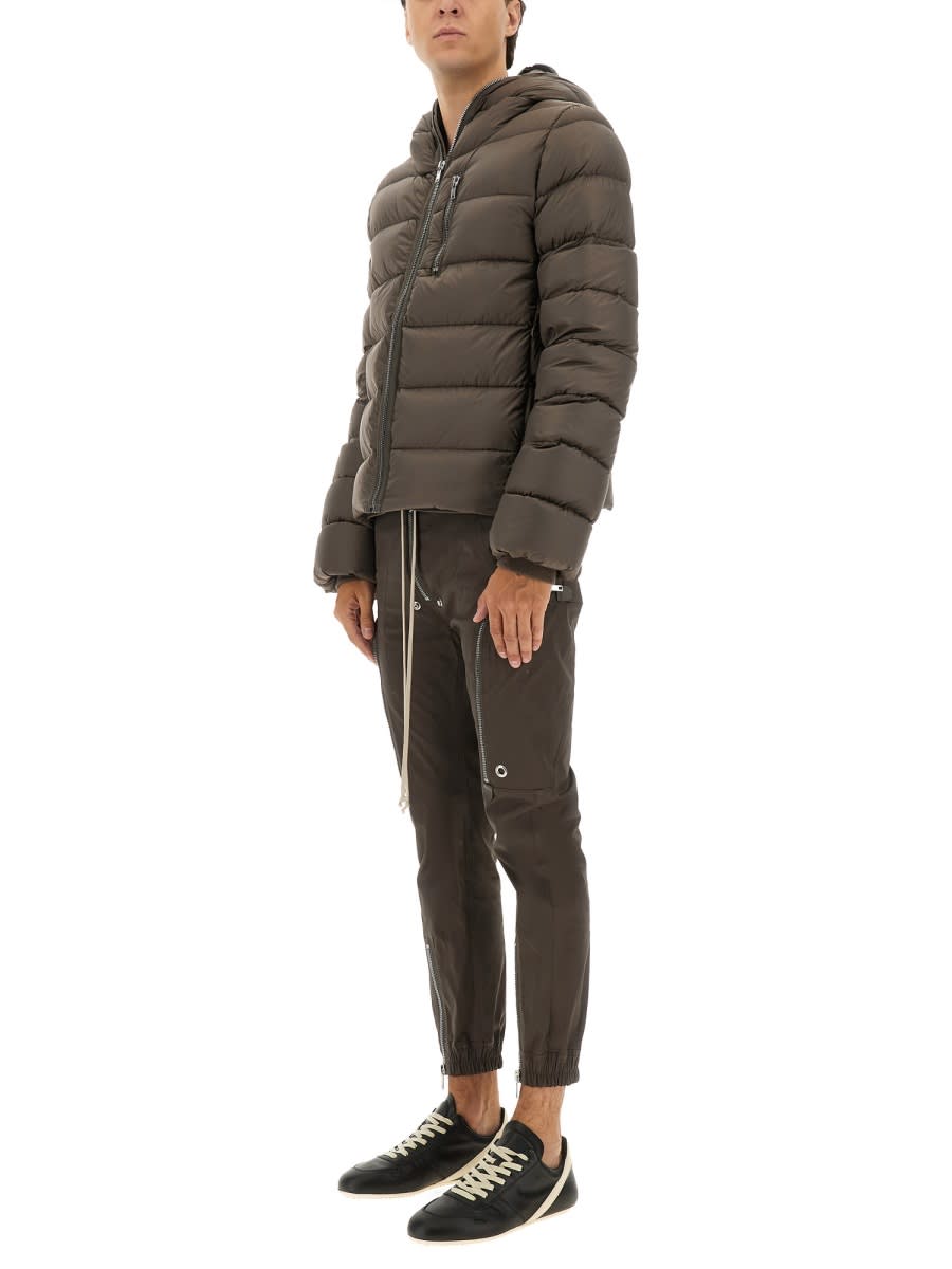 Rick Owens Gimp Padded Down Jacket In Re-nylon In Brown