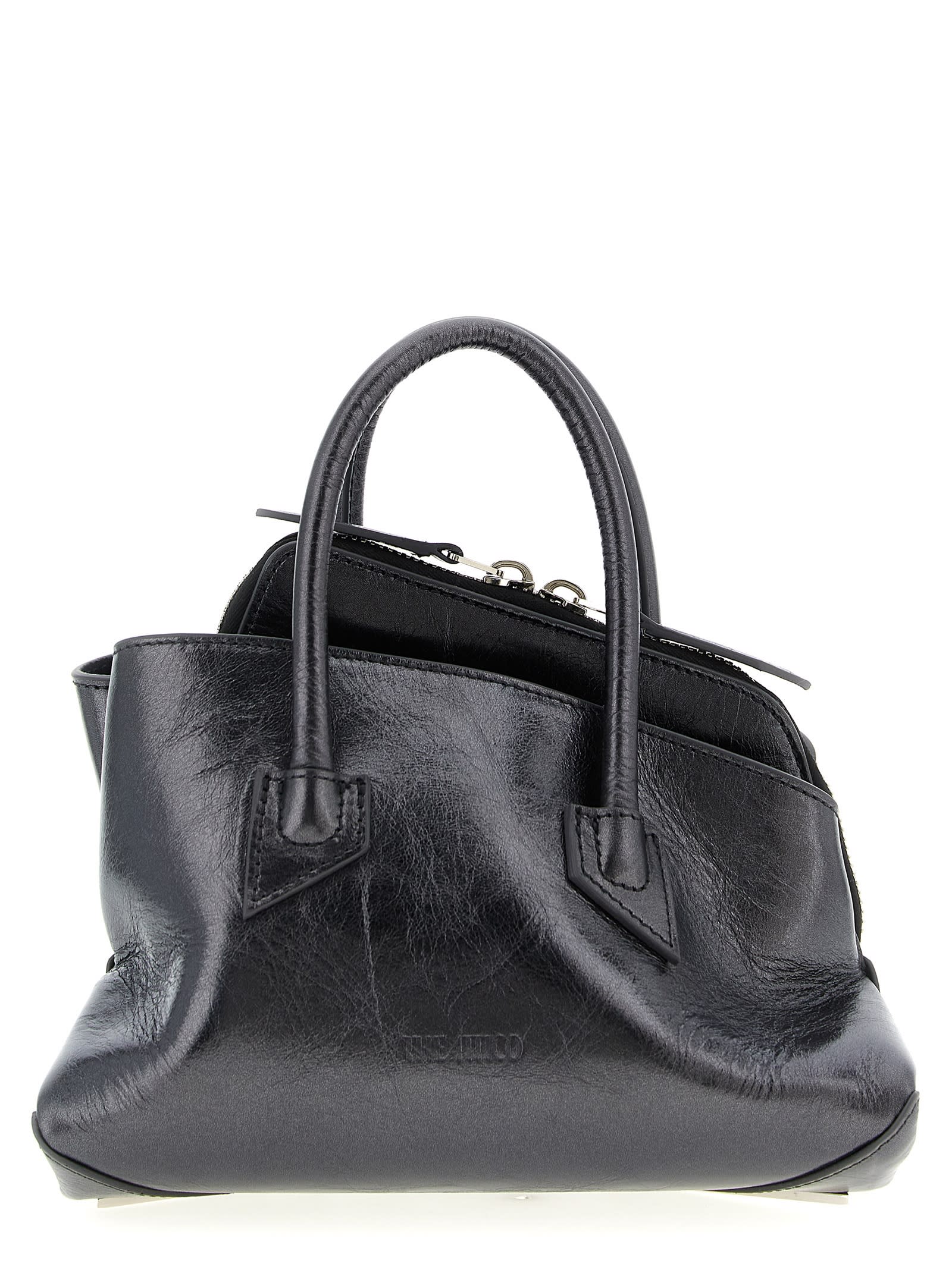 Attico La Passeggiata Mini Handbag In Gray