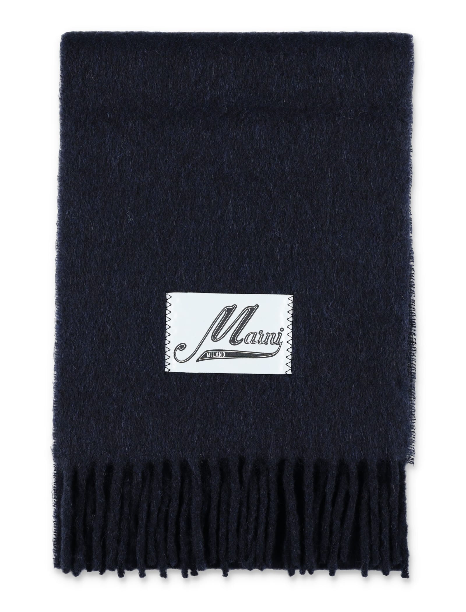 Marni Mohair Scarf In Blu Black