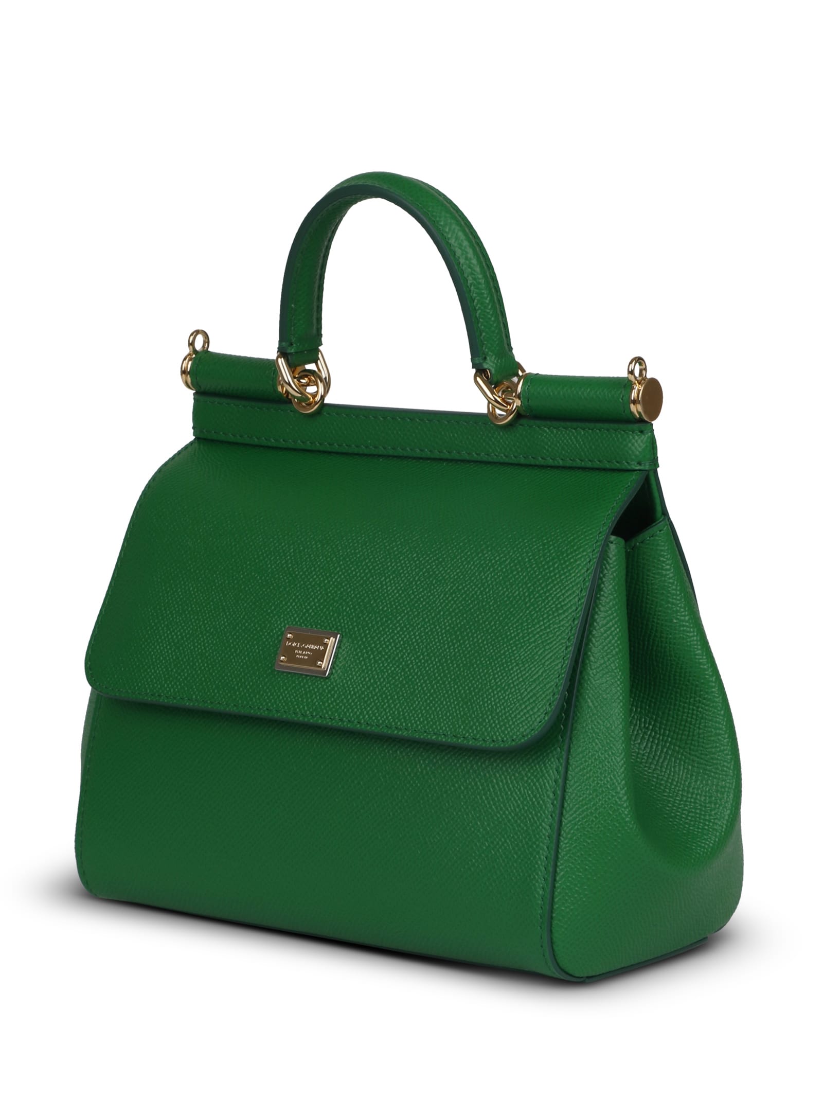 Shop Dolce & Gabbana Sicily Mini Leather Tote Bag In Green