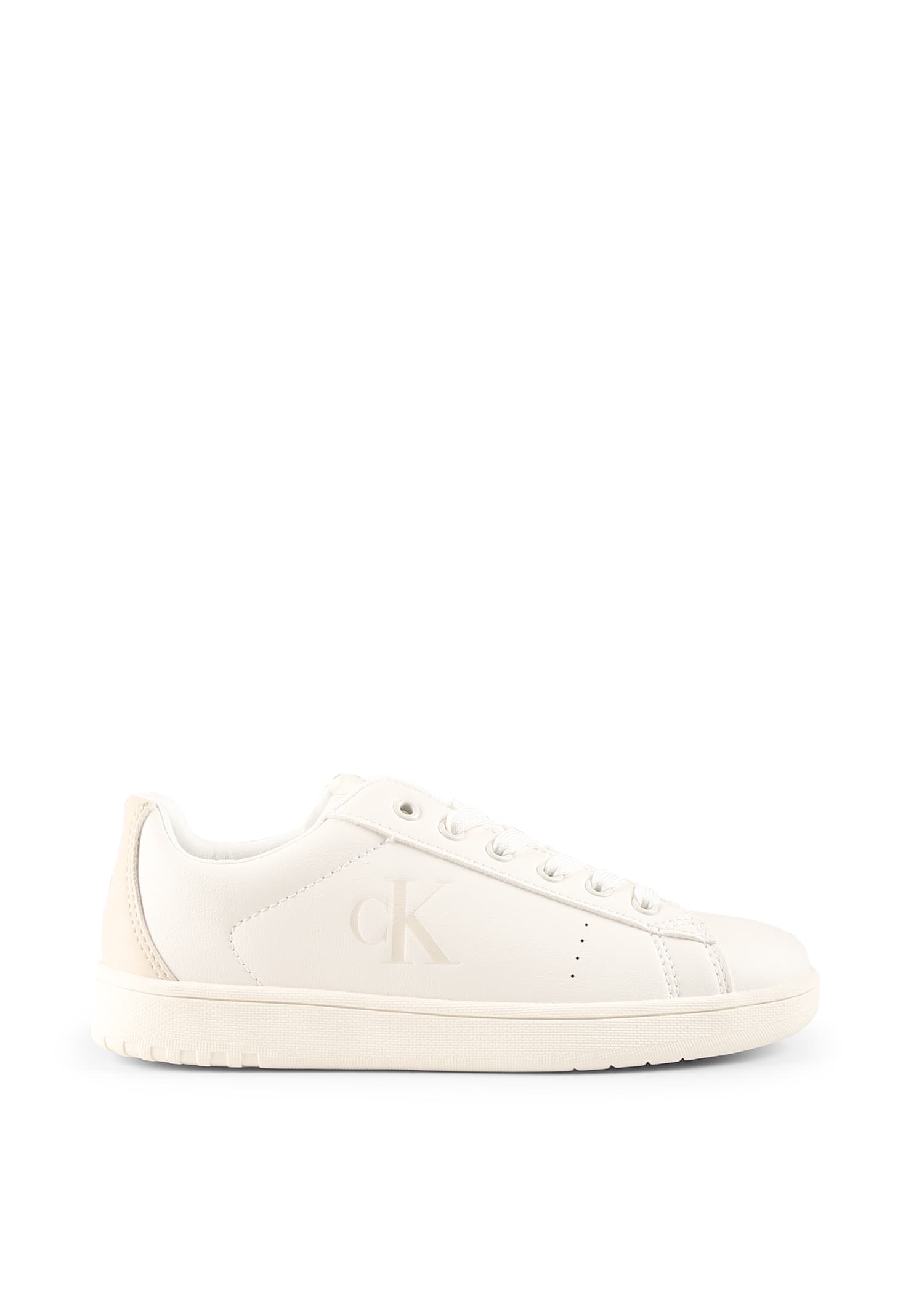 Calvin Klein Ivory Sneakers For Kids With Logo