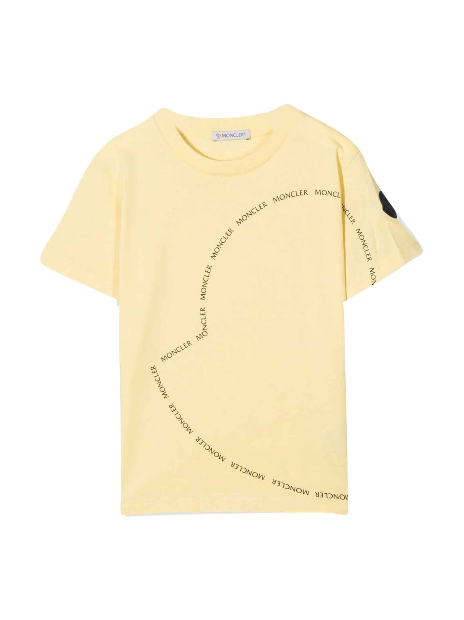 Moncler Enfant Unisex Yellow T-shirt