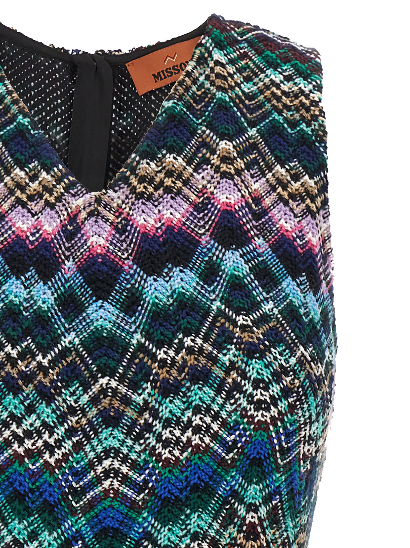 Shop Missoni Caperdoni Dress In Multicolor