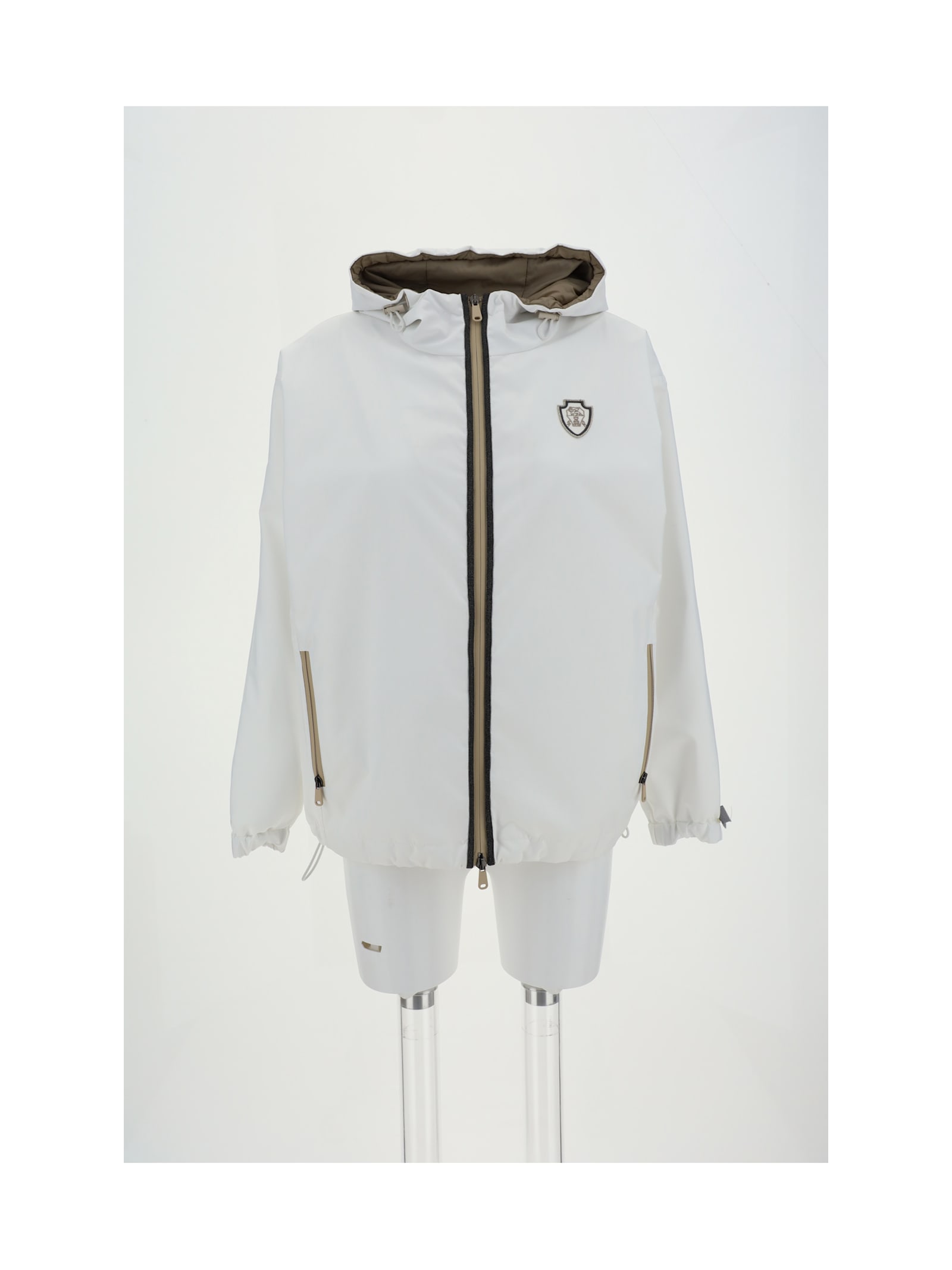 Brunello Cucinelli White Precious Trims Jacket