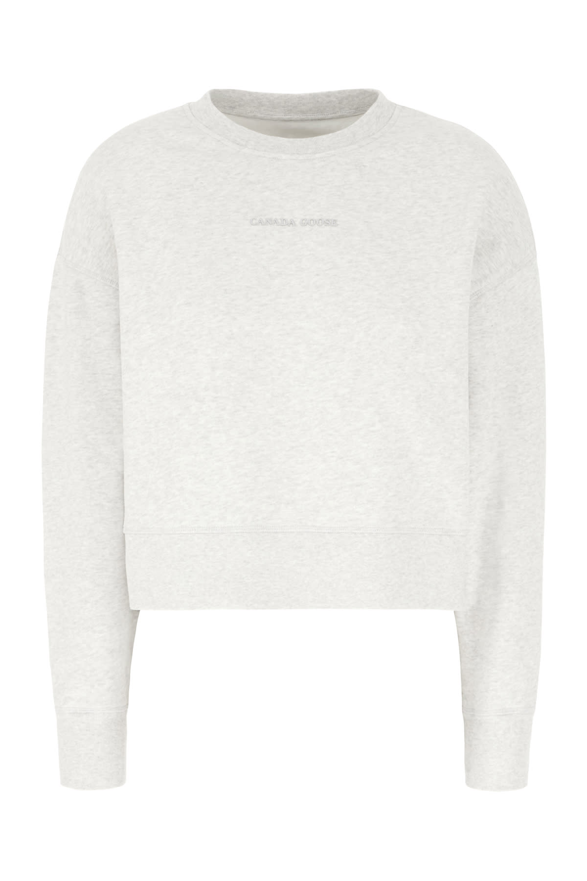 Shop Canada Goose Melange Light Grey Cotton Oversize Sweatshirt In Grigio