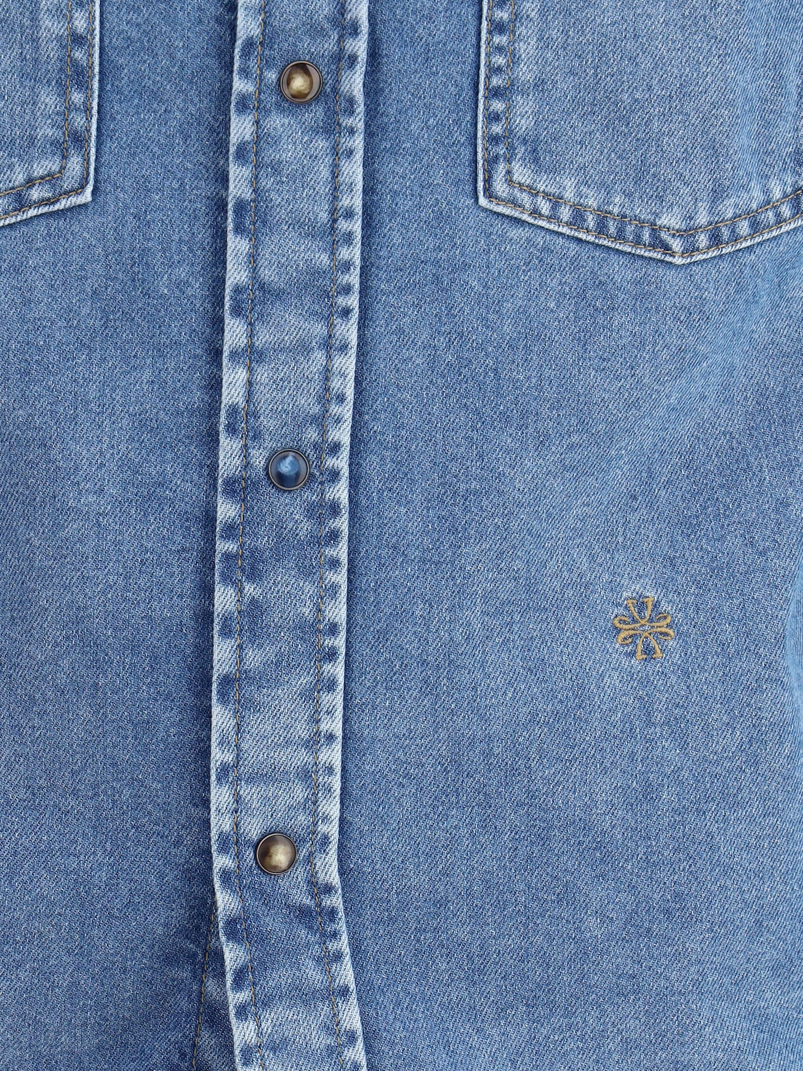 Jacob Cohen Lightweight Denim Shirt In Blue