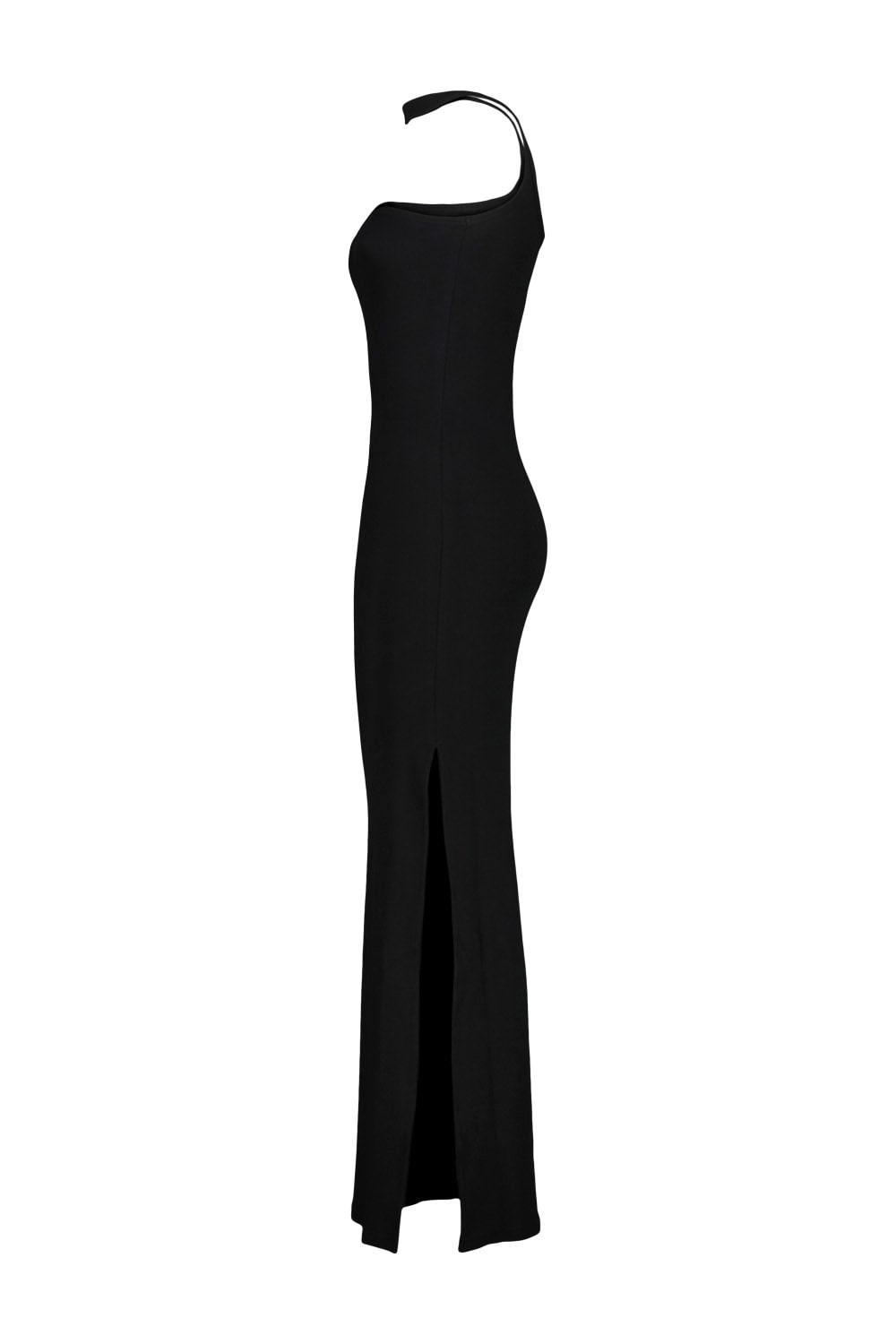 Shop Courrèges Hyperbole Long Dress In Black