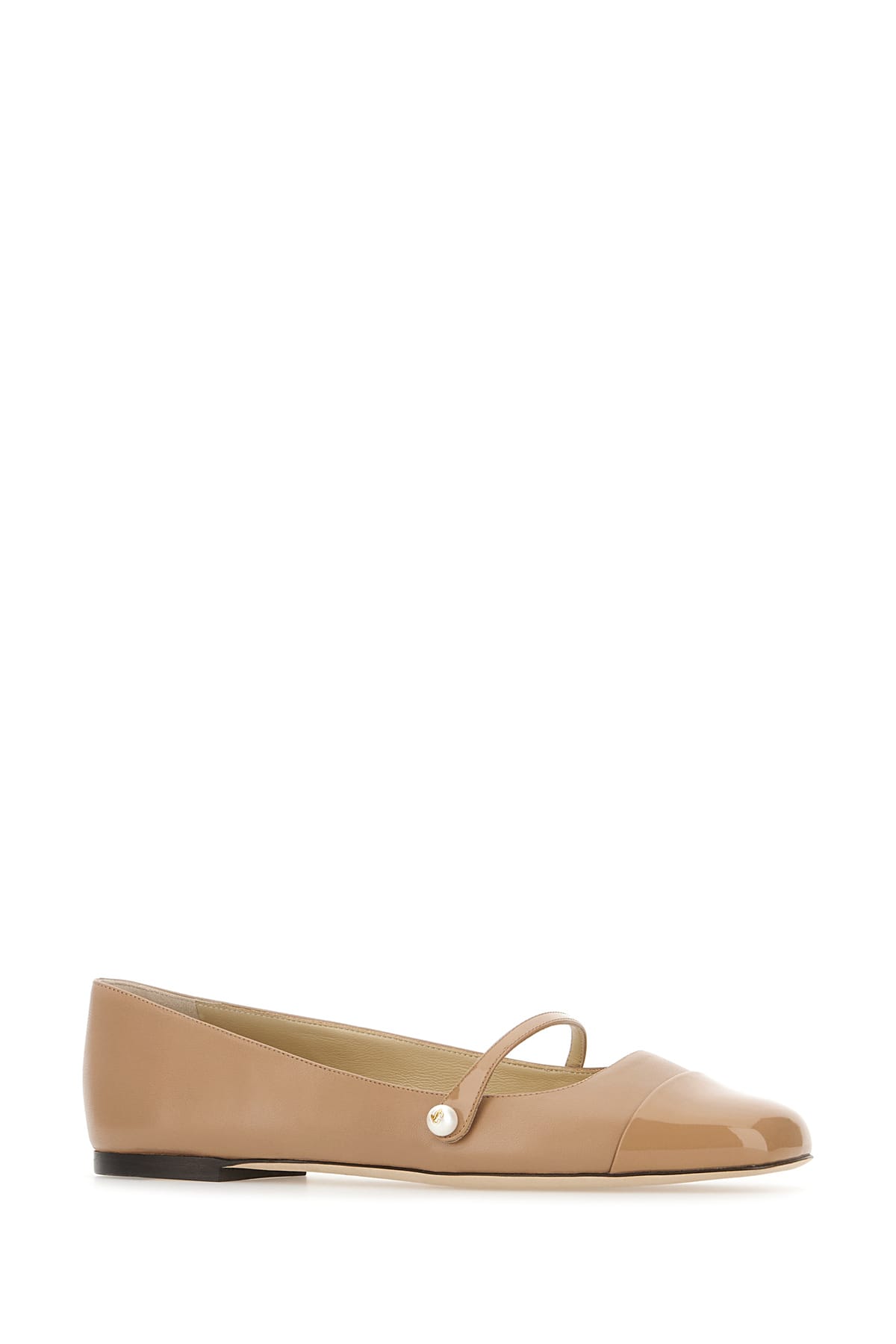 Shop Jimmy Choo Biscuit Nappa Leather Elisa Ballerinas