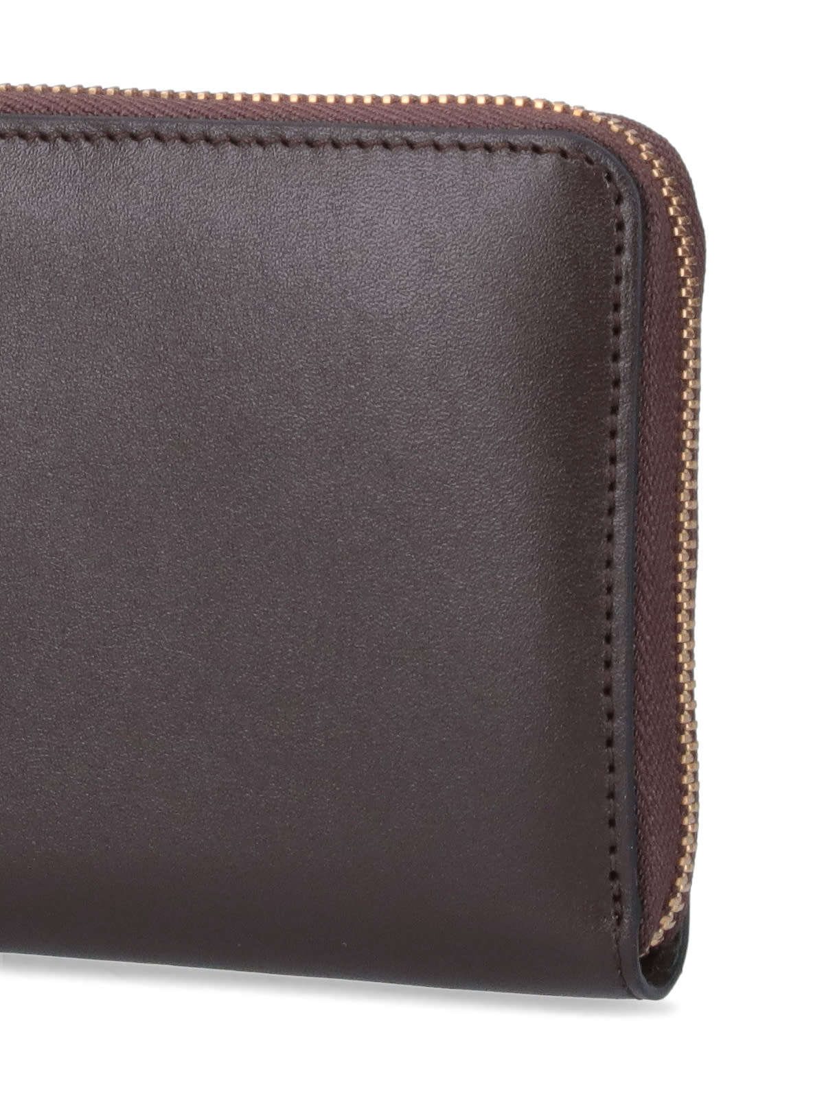 Shop Comme Des Garçons Super Fluo Zipper Wallet In Brown