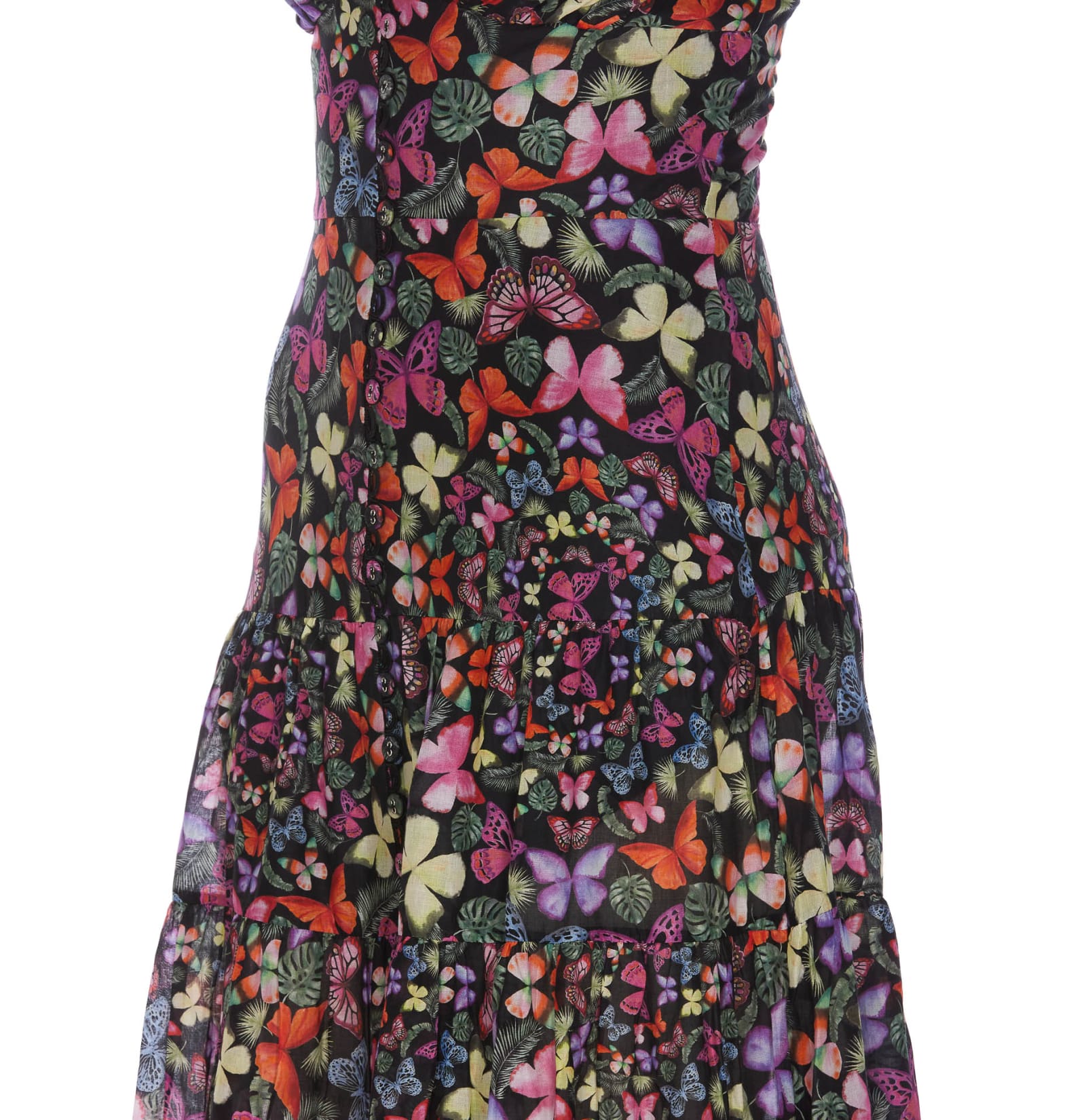 Shop Charo Ruiz Melia Long Dress In Multicolour