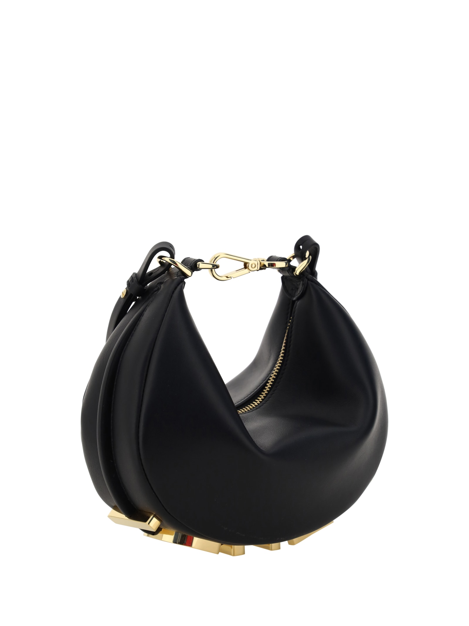 Fendi Graph Leather Bag In Nevo/ovib/os