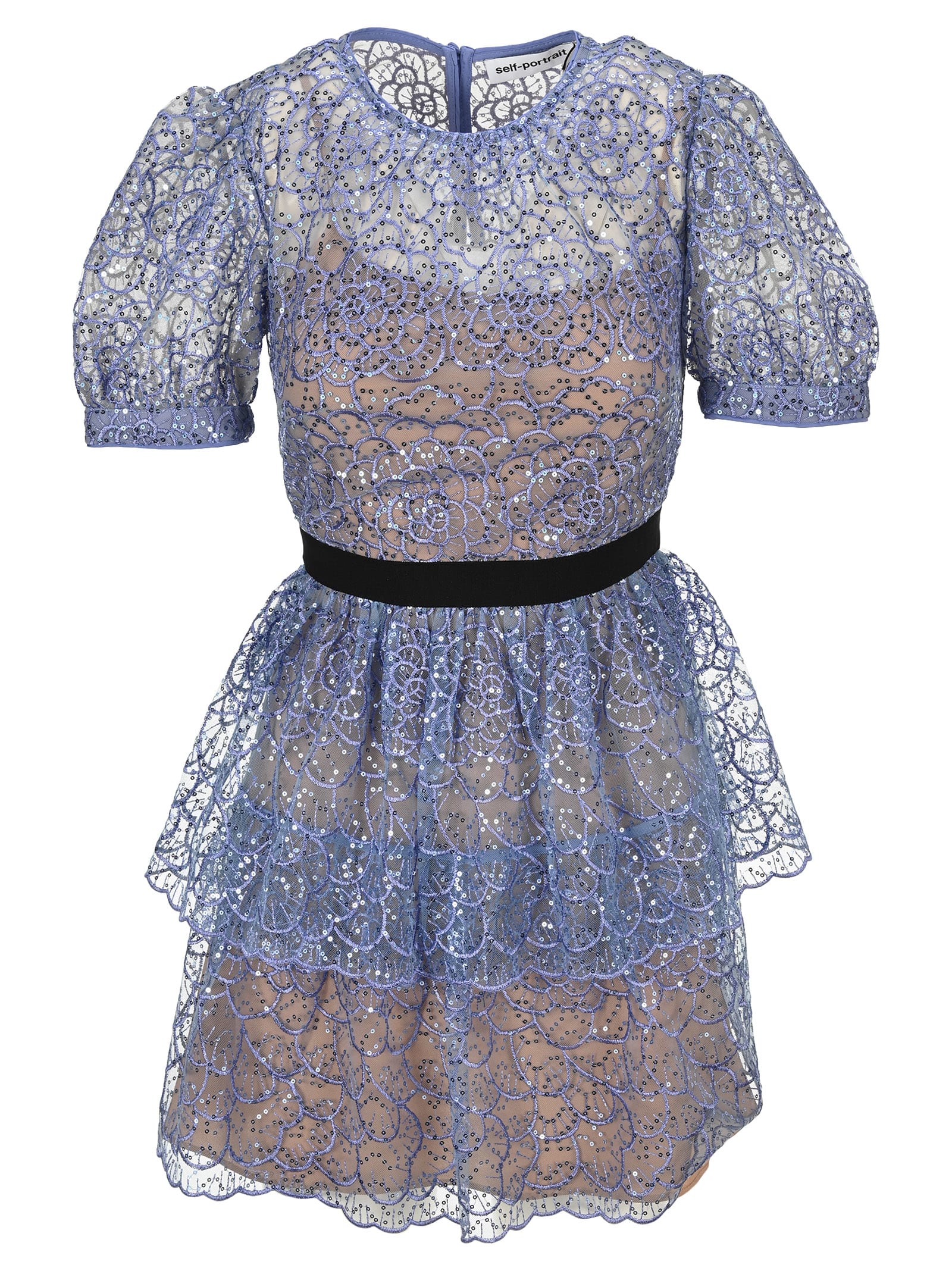 Photo of  self-portrait Self Portrait Blue Flower Sequin Mini Dress- shop self-portrait Dresses, Mini Dresses online sales