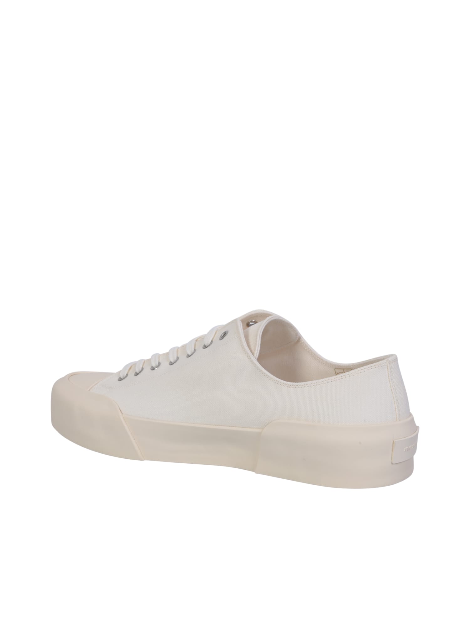 Shop Jil Sander Lace-up Low White Sneakers