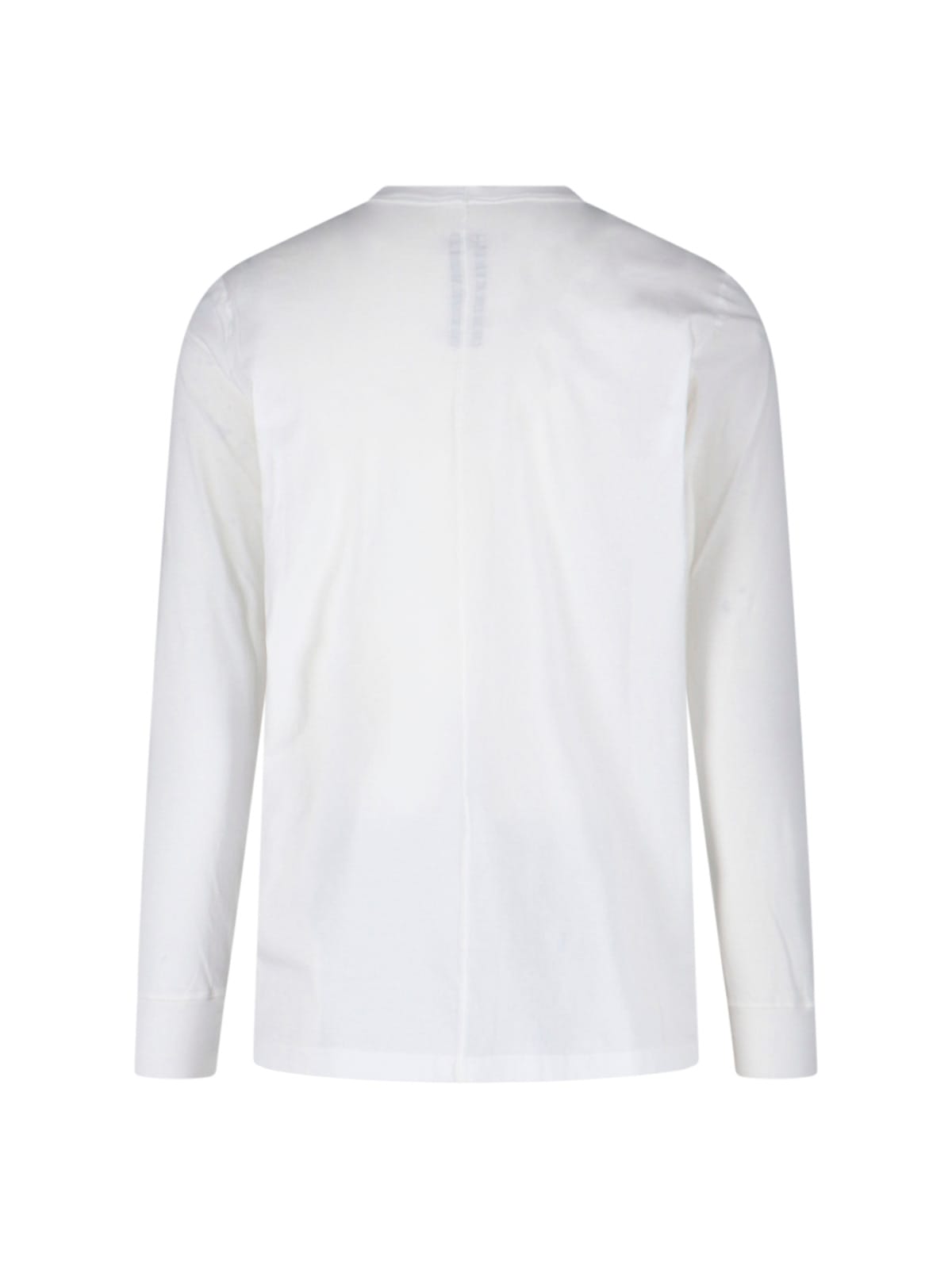 Rick Owens Crew Neck Long Sleeves Plain Design In White