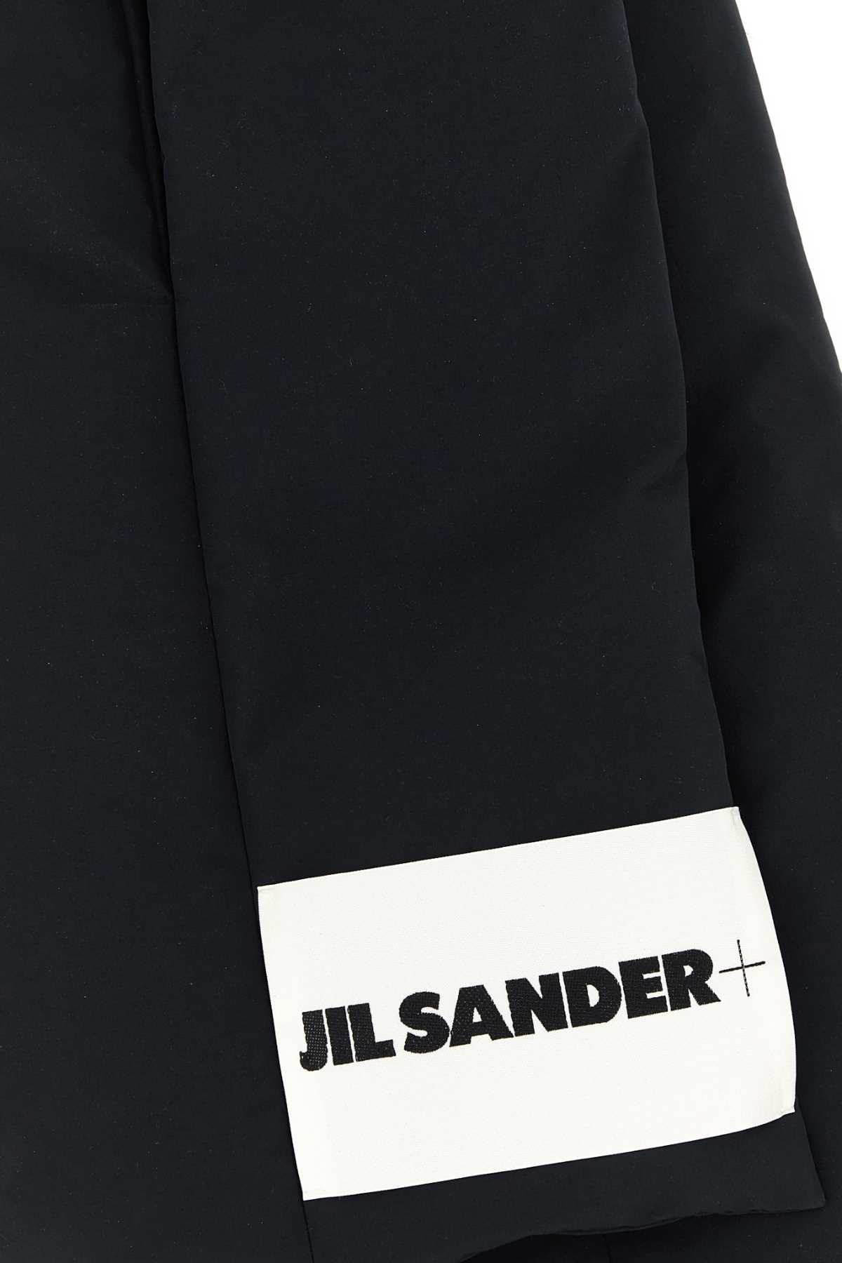 Shop Jil Sander Black Polyester Scarf