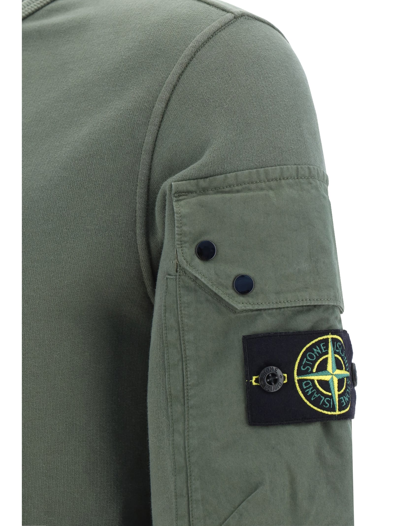 Shop Stone Island Sweatshirt In Musk