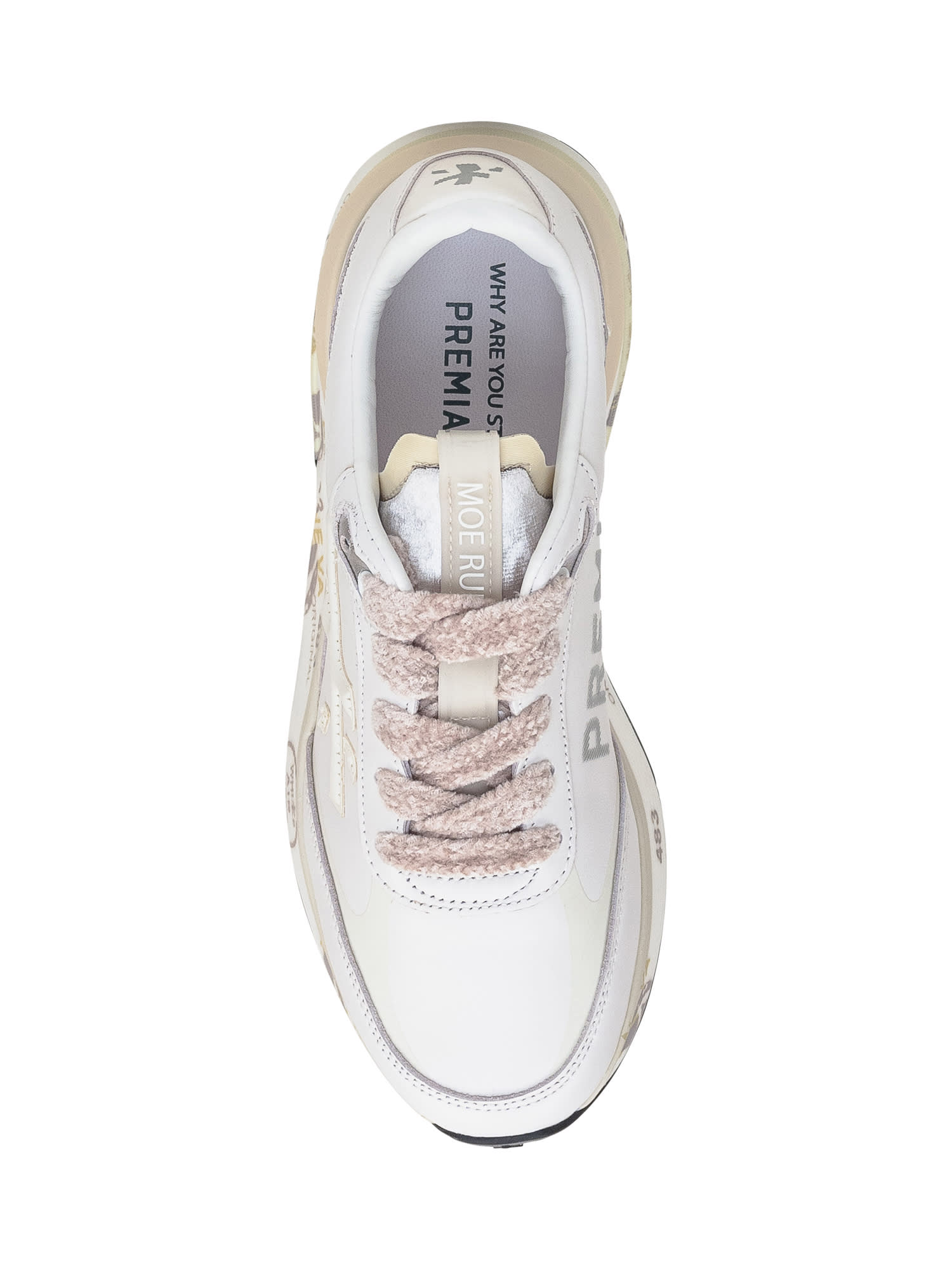 Shop Premiata Sneaker With Logo In Bianco