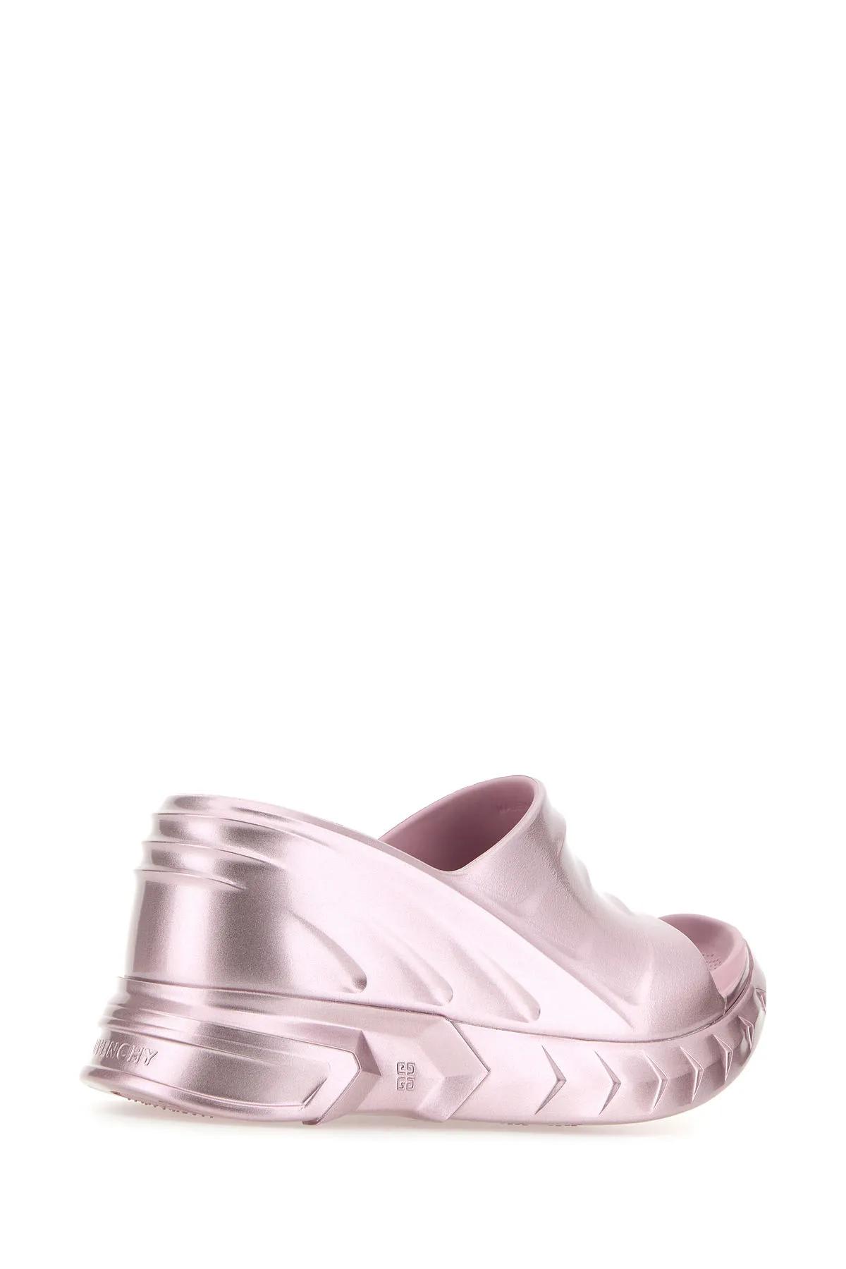 Shop Givenchy Pink Rubber Marshmallow Mules