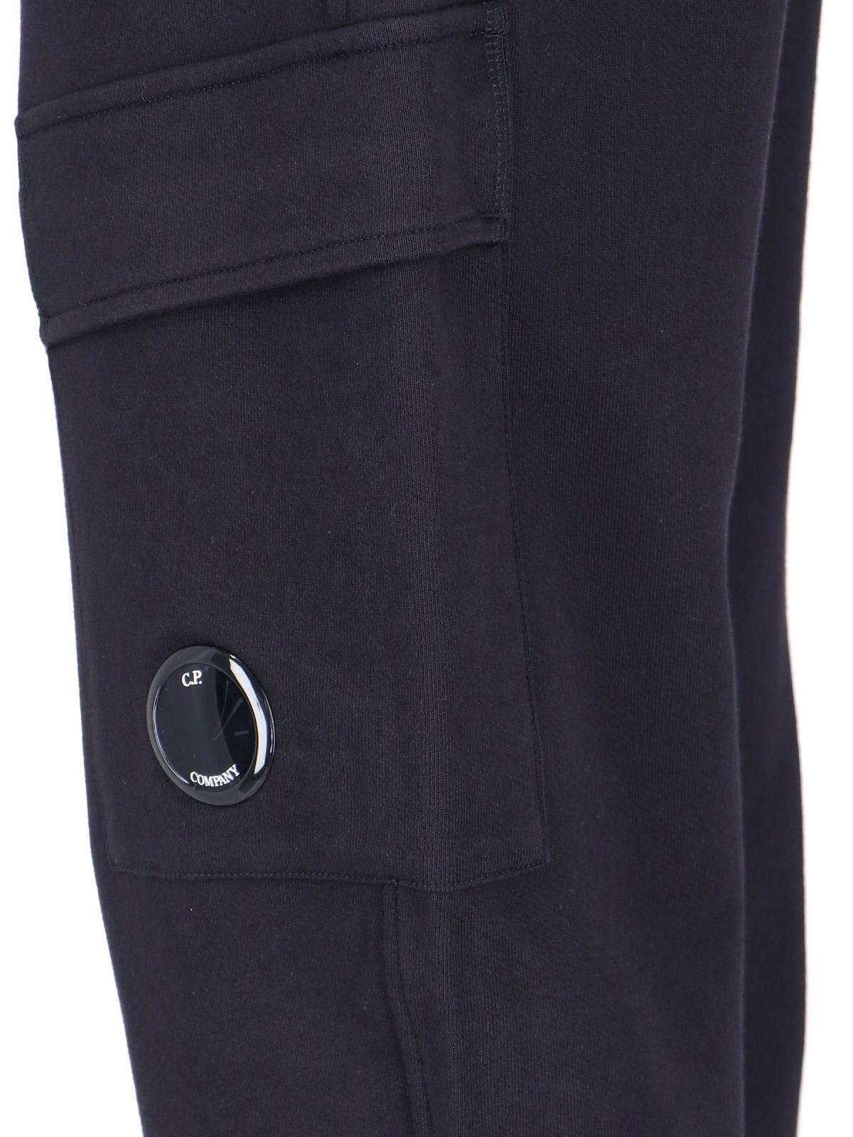 C.p. Company Diagonal Raised Sports Trousers In Black