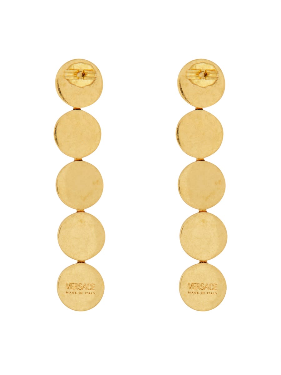 Shop Versace Tribute Jellyfish Pendant Earrings In Golden