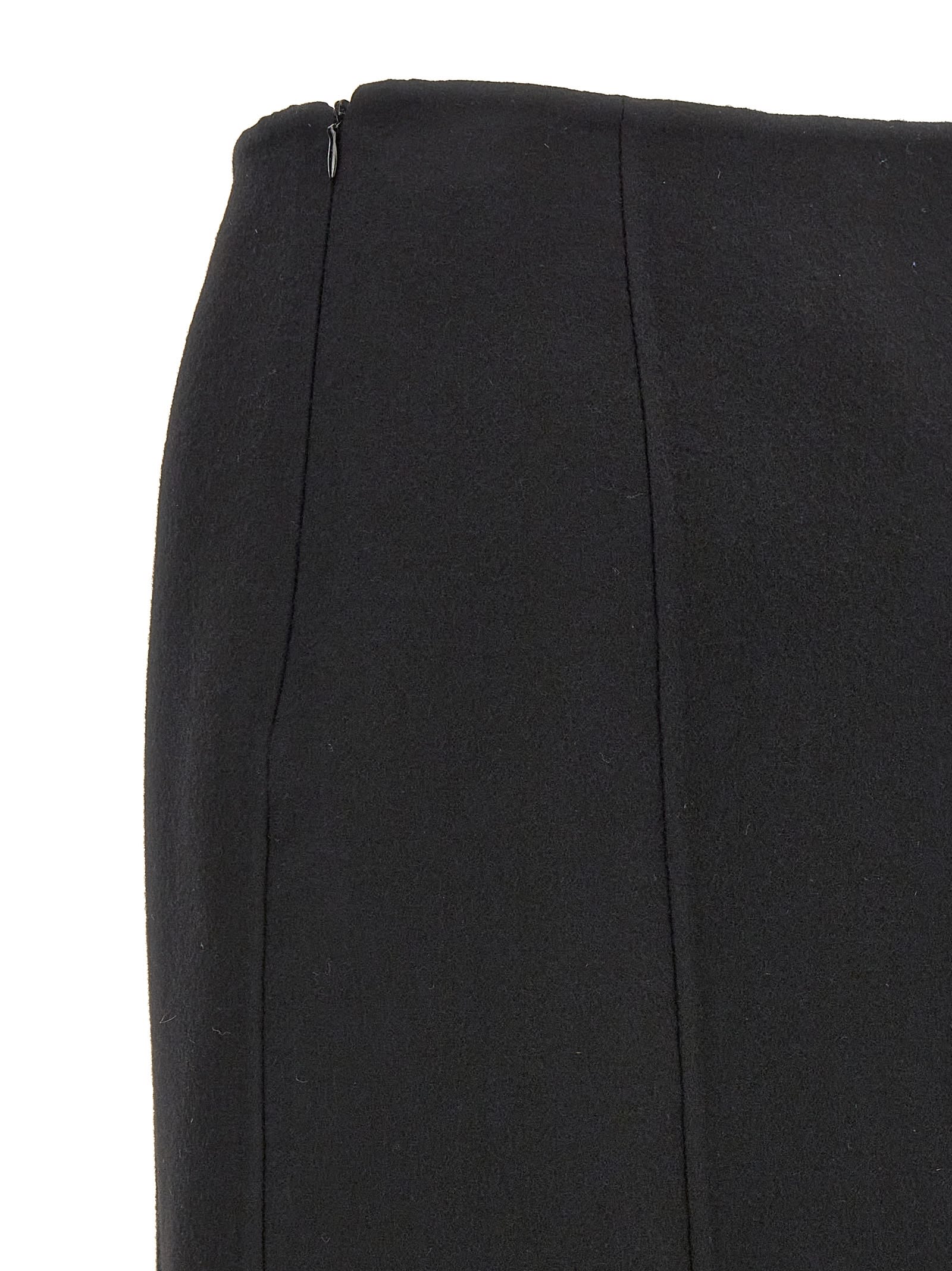 Shop Ermanno Scervino Long Cloth Skirt In Black