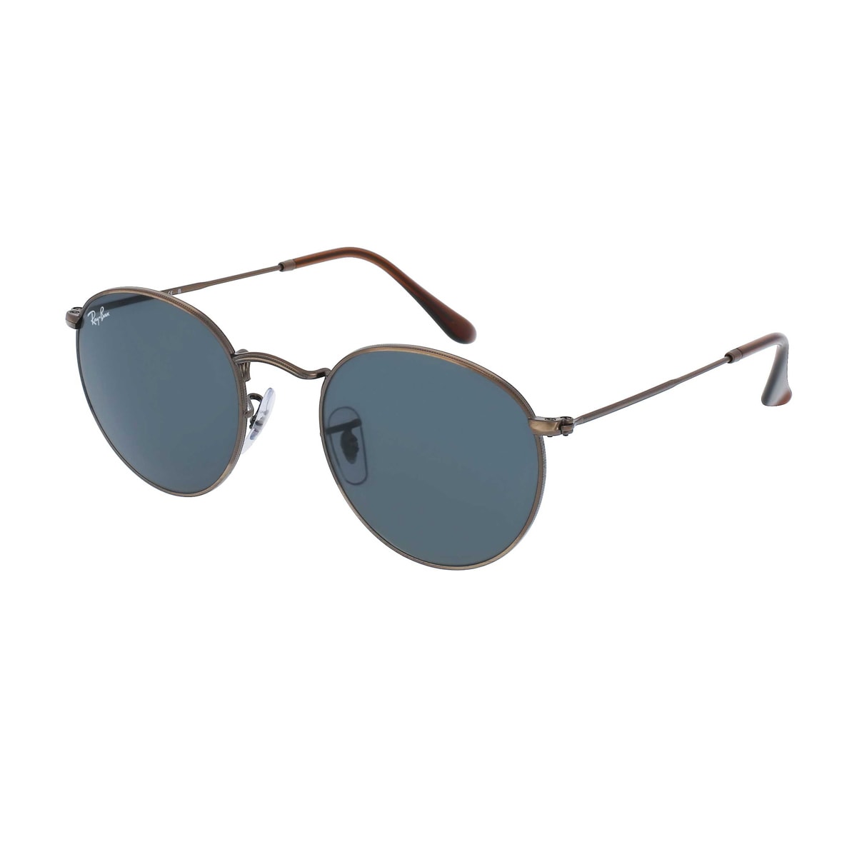 Shop Ray Ban Rb3447 - Round Metal Sunglasses In Marrone