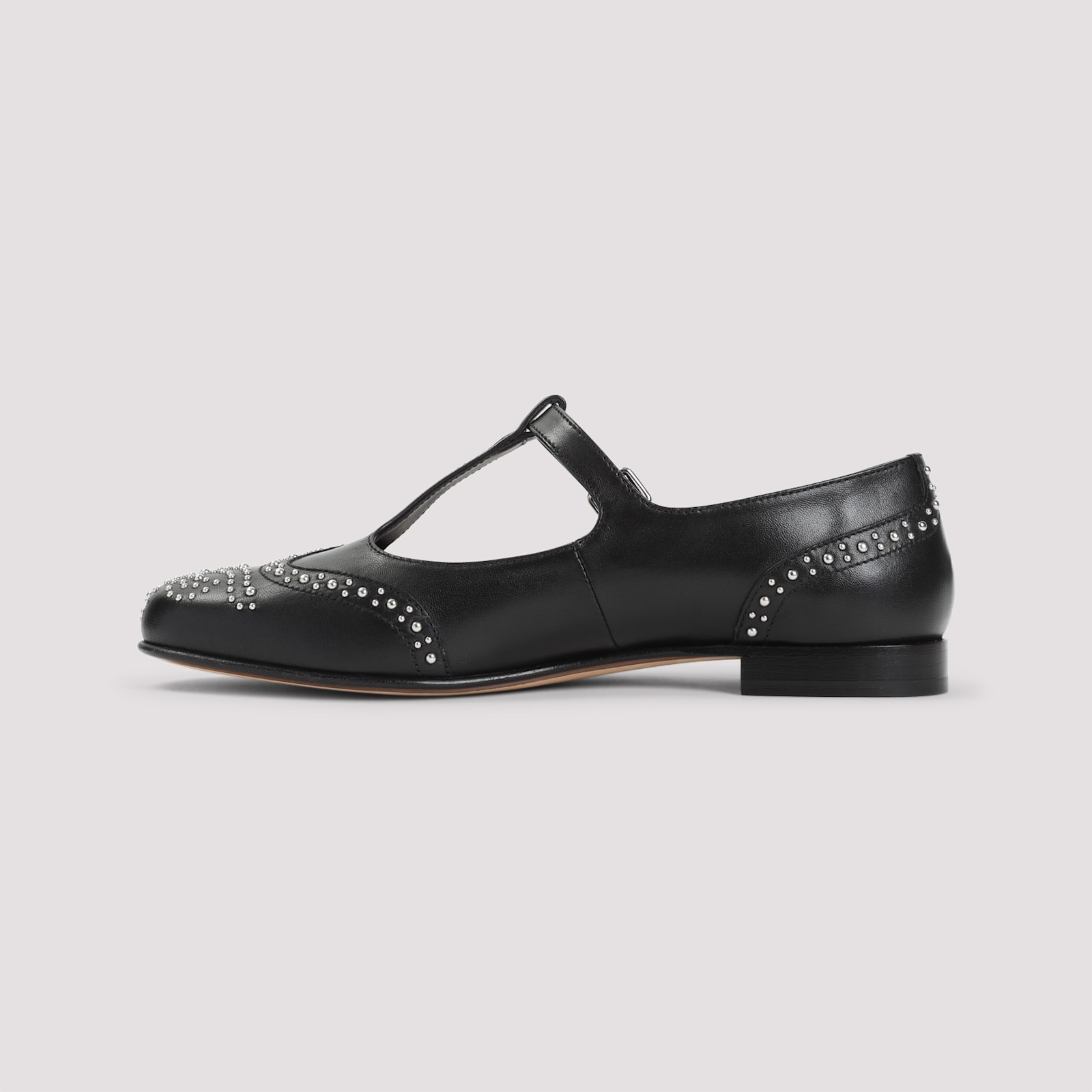 Church's Opal Studded Leather Mary Jane Brogues In Aab Black
