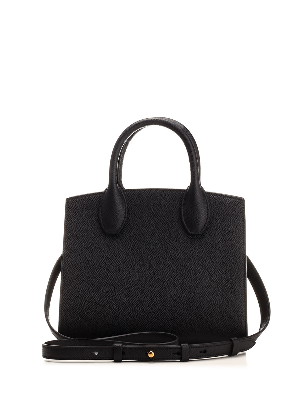 Shop Ferragamo The Studio Box Mini Handbag In Black