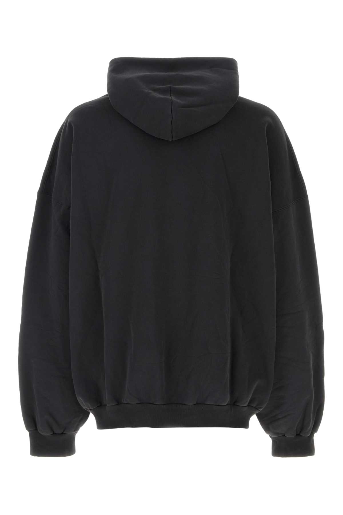 Shop Balenciaga Slate Cotton Oversize Sweatshirt In Washedblackblack