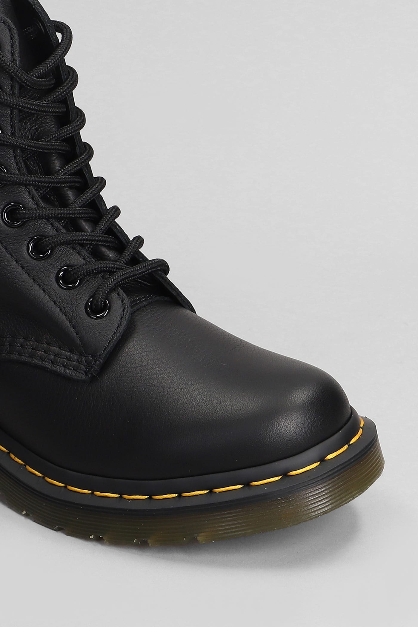 Shop Dr. Martens' 1460 Pascal Combat Boots In Black Leather