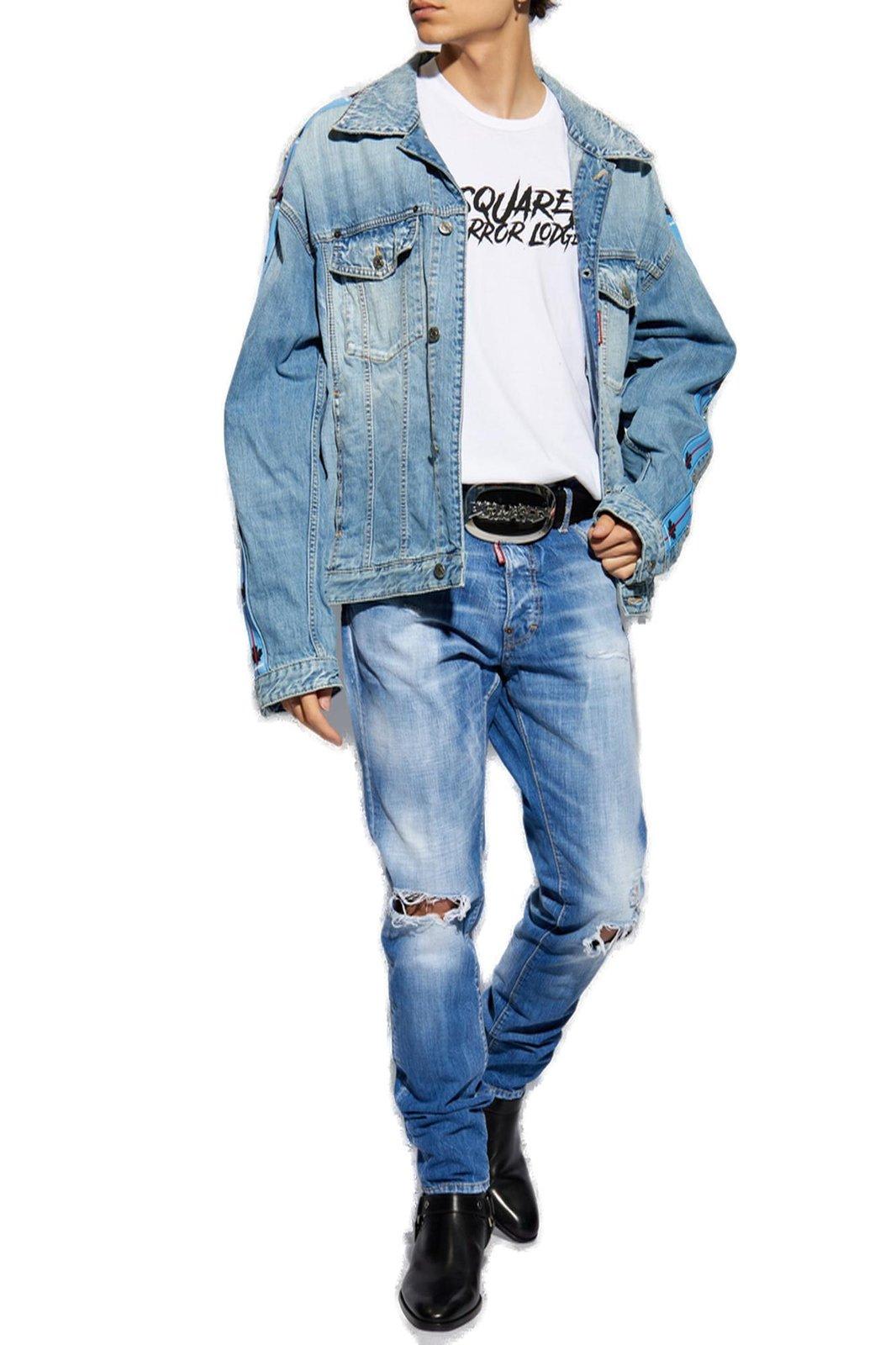 Shop Dsquared2 Cool Guy Distressed Jeans In Blue