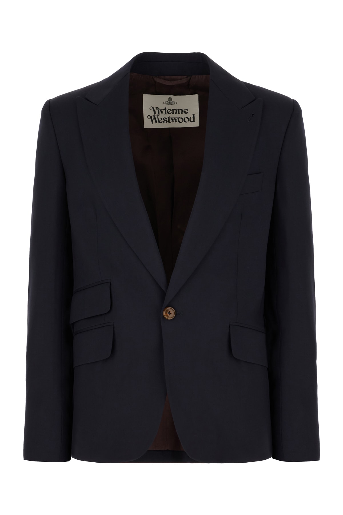 Navy Blue Wool Blazer