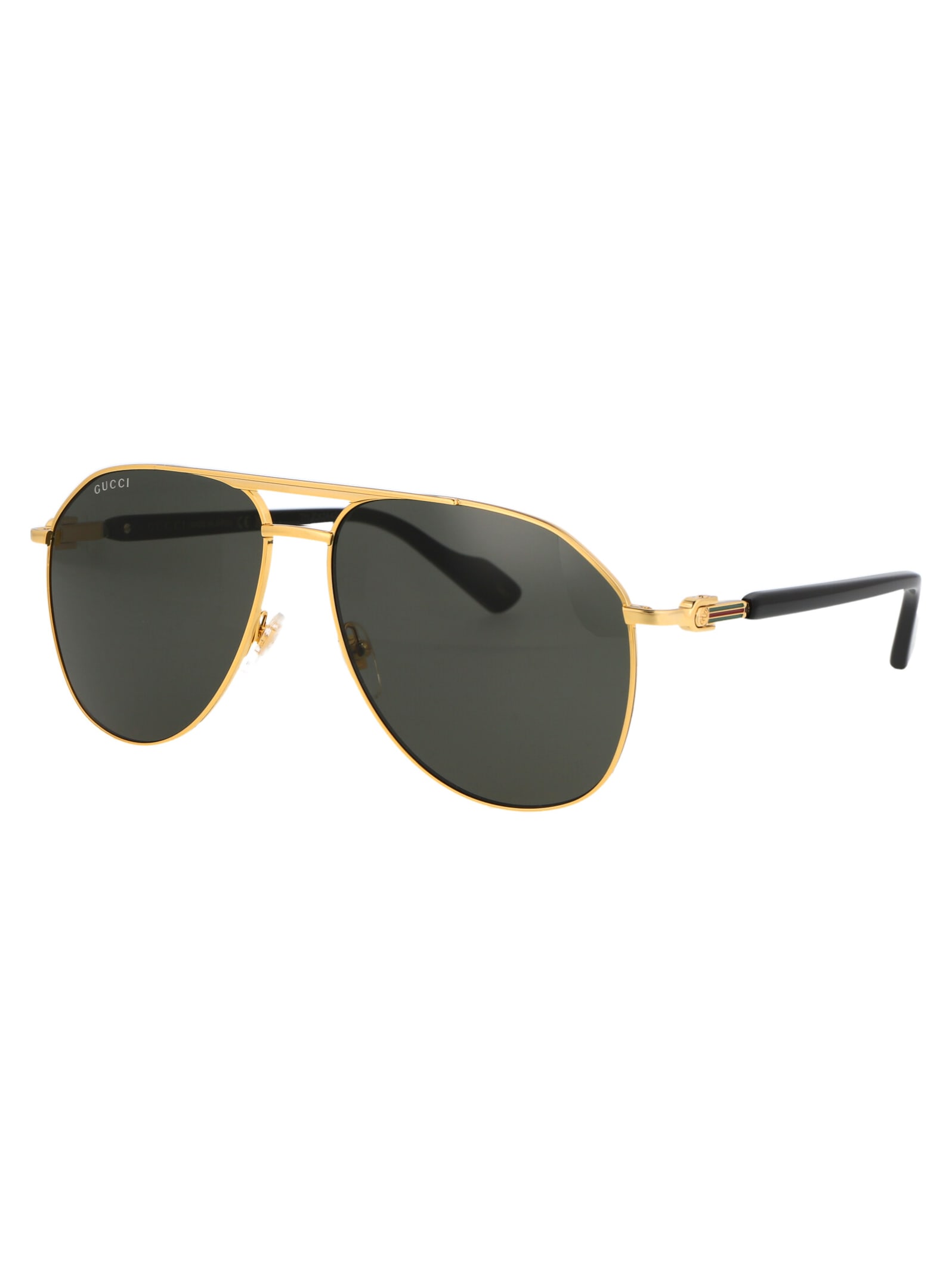 Shop Gucci Gg1220s Sunglasses In 001 Gold Gold Grey