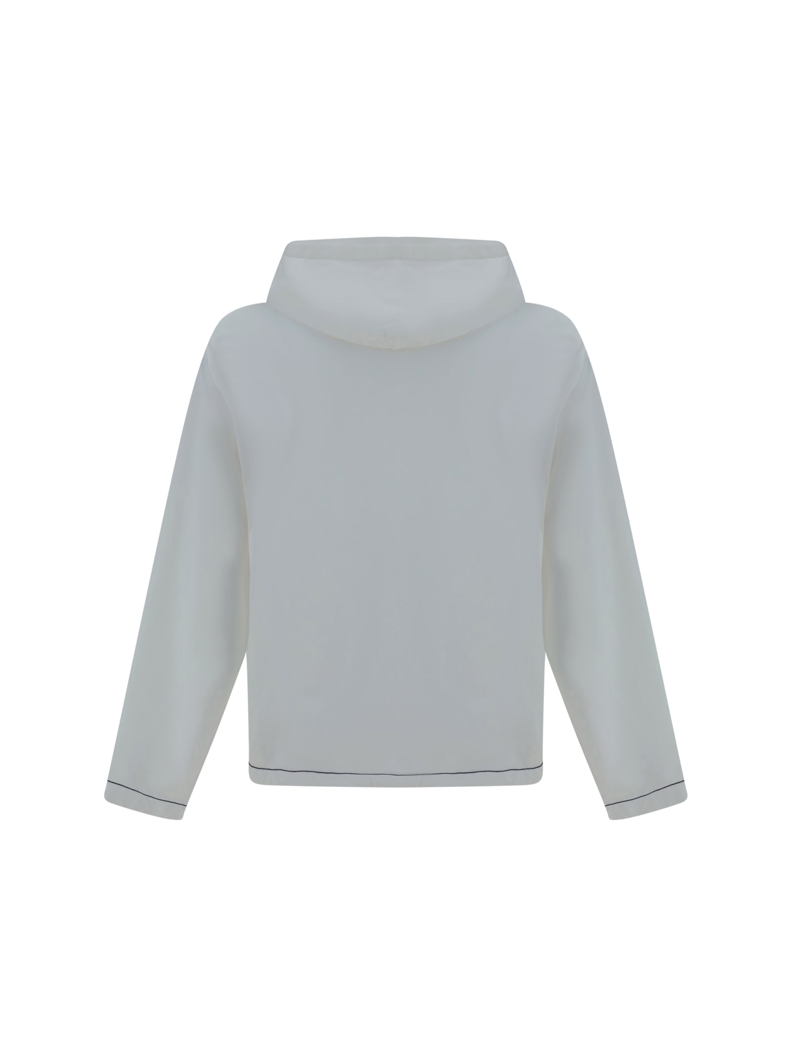 Shop Stone Island Hoodie In Bianco