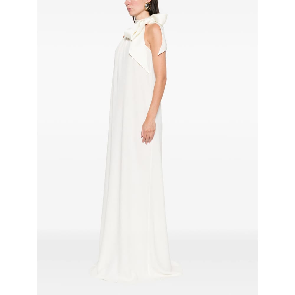 Taller Marmo One-shoulder Draped Maxi Dress In White