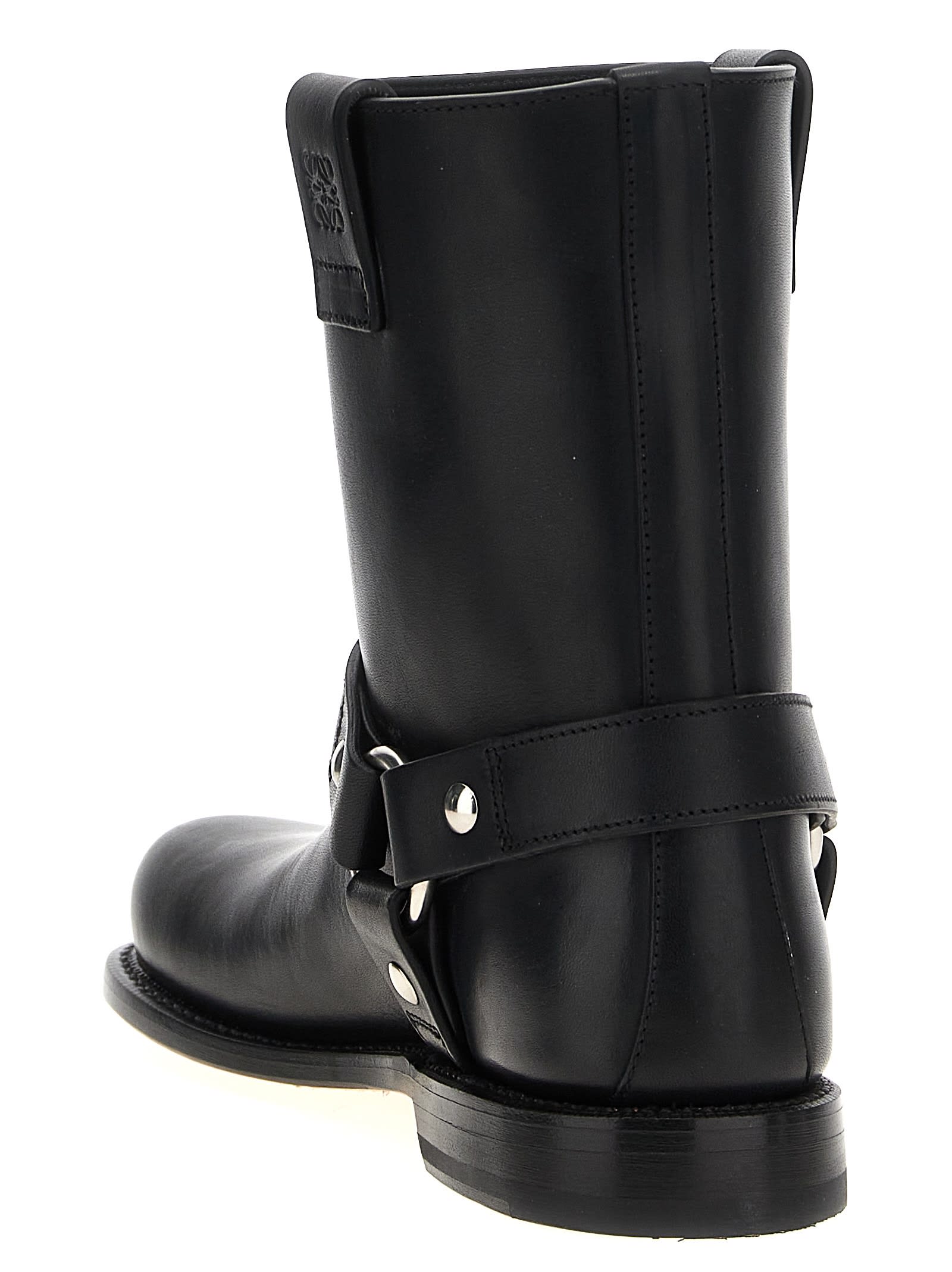 LOEWE CAMPO BIKER ANKLE BOOTS 