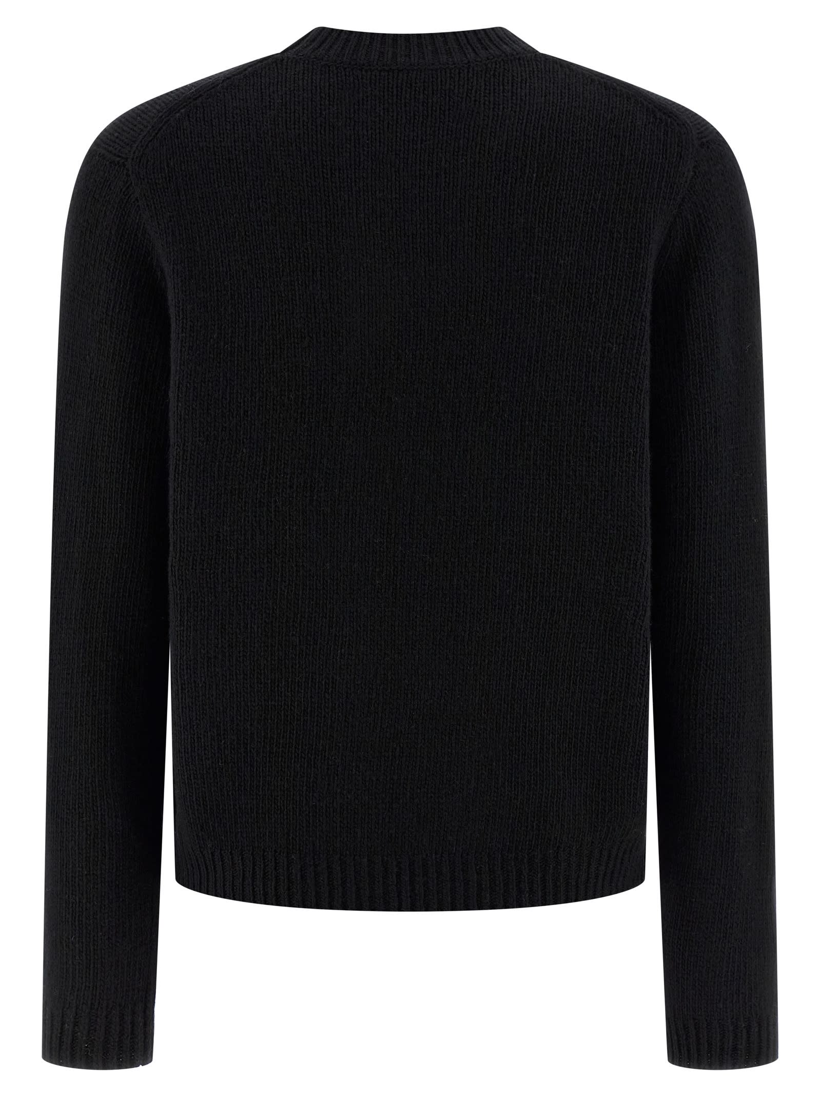 Maison Kitsuné Dressed Fox Sweater In Black