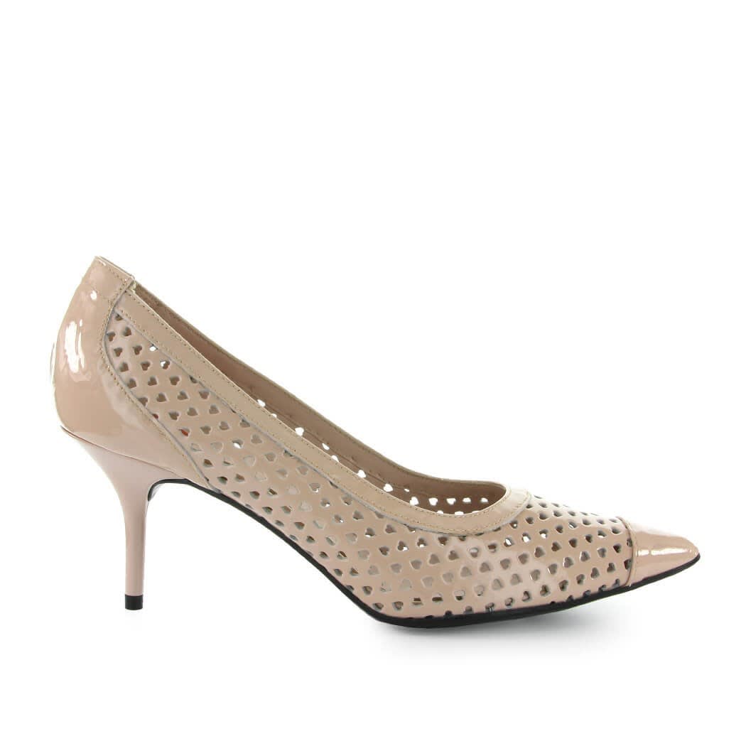Buy Love Moschino Hearts Light Pink Pumps online, shop Love Moschino shoes with free shipping