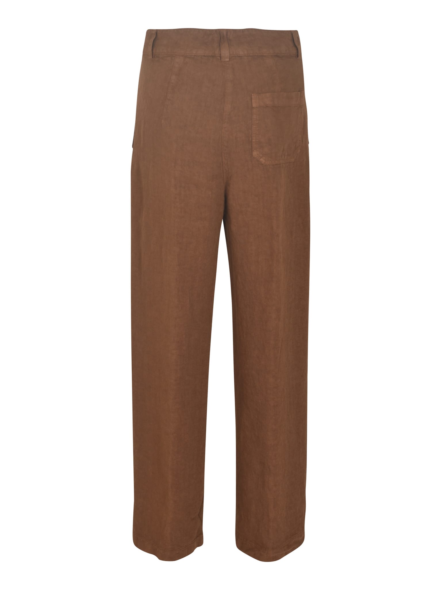 Shop Aspesi Patched Pocket Straight Leg Plain Trousers In Terra