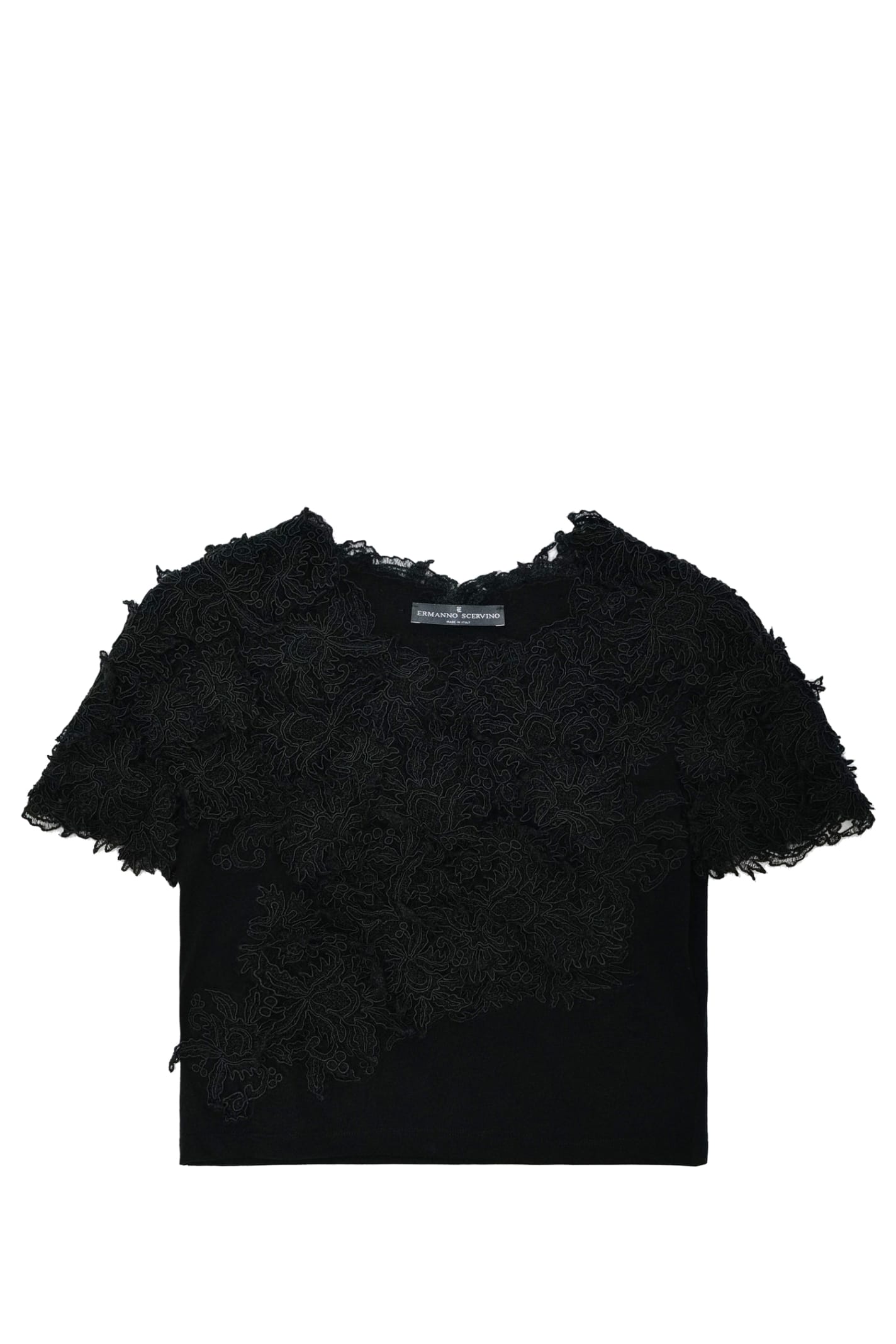 Shop Ermanno Scervino T-shirt In Black